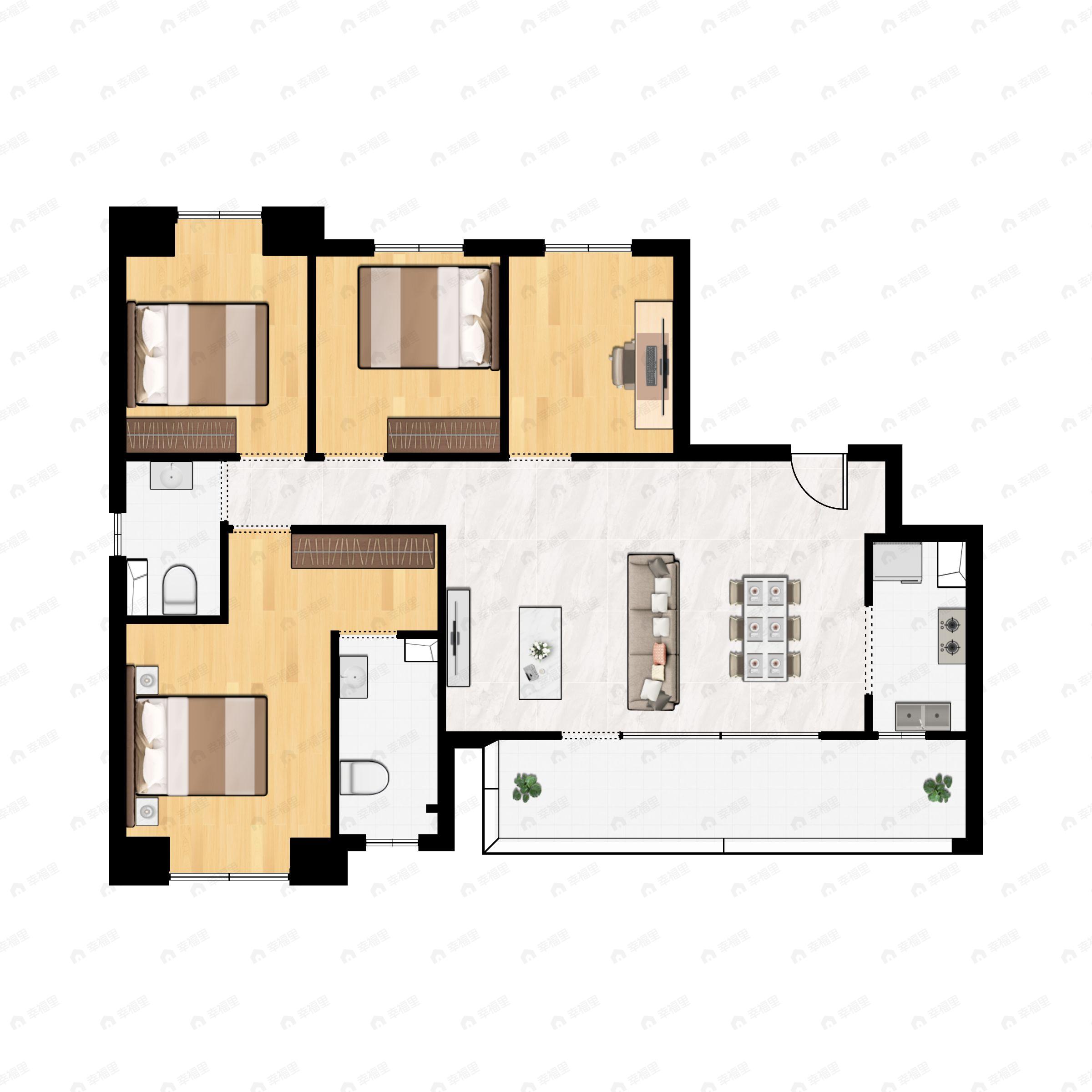 4室2厅2卫建面149平户型图