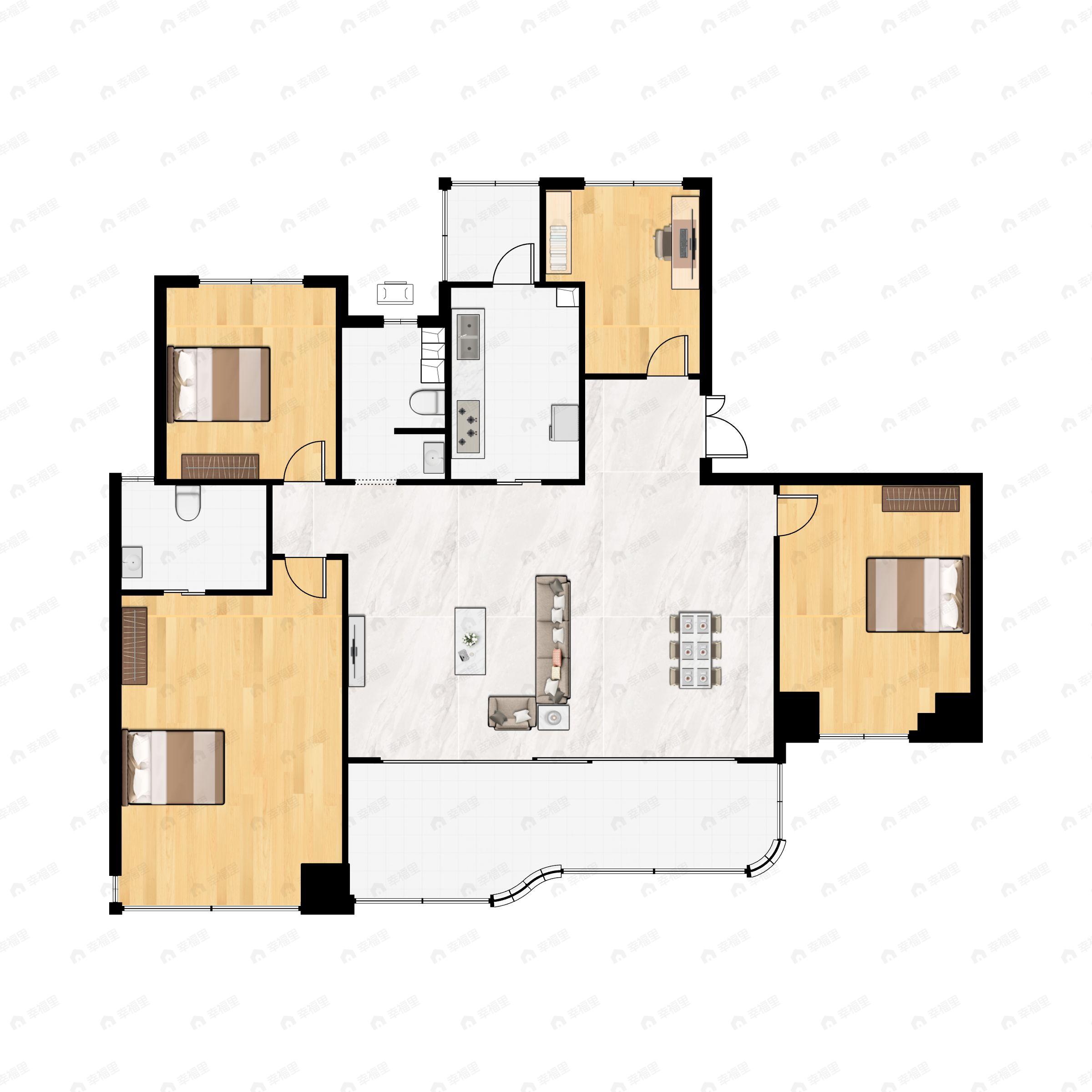 空港发展云璟铂樾4室2厅2卫户型图