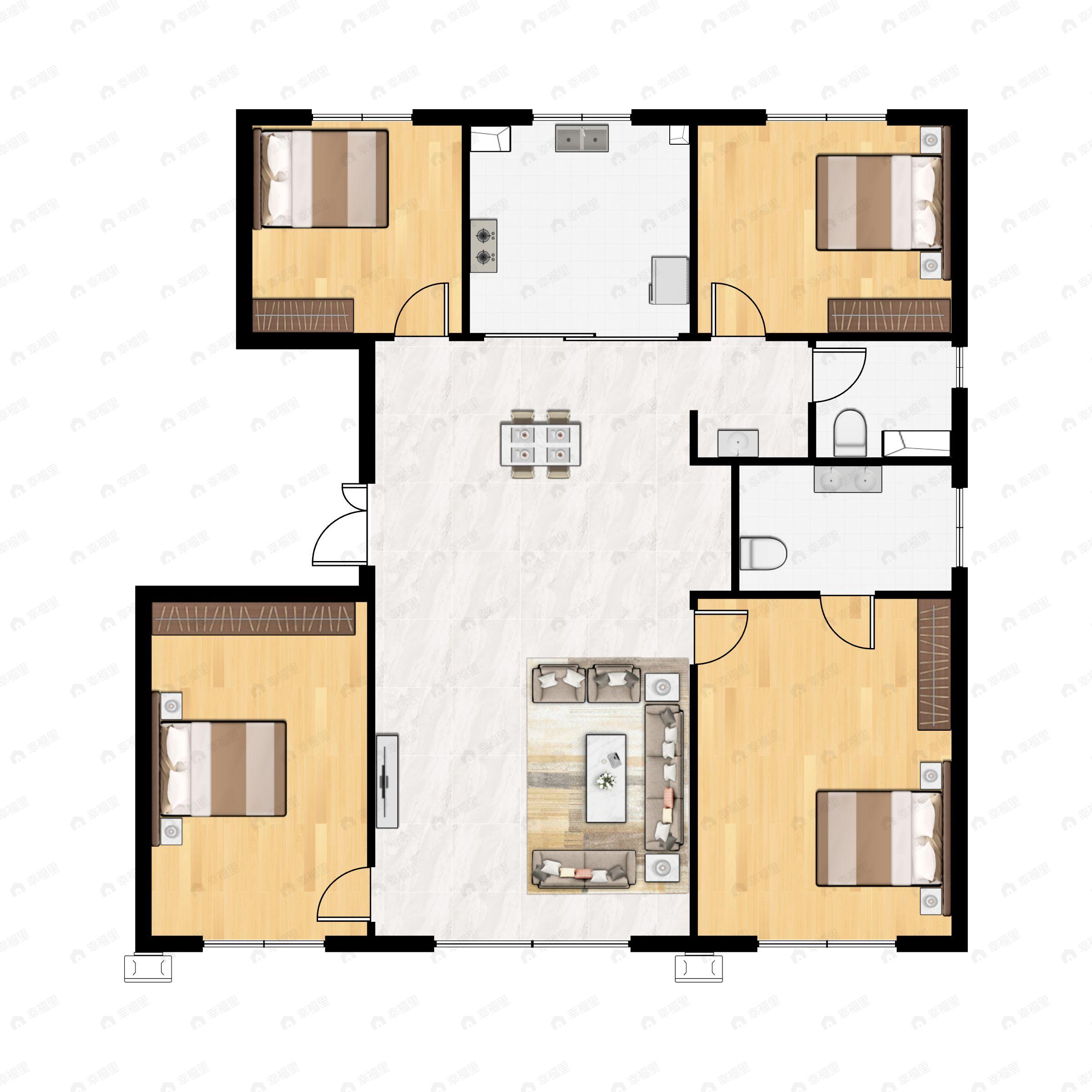 4室2厅2卫建面149平户型图