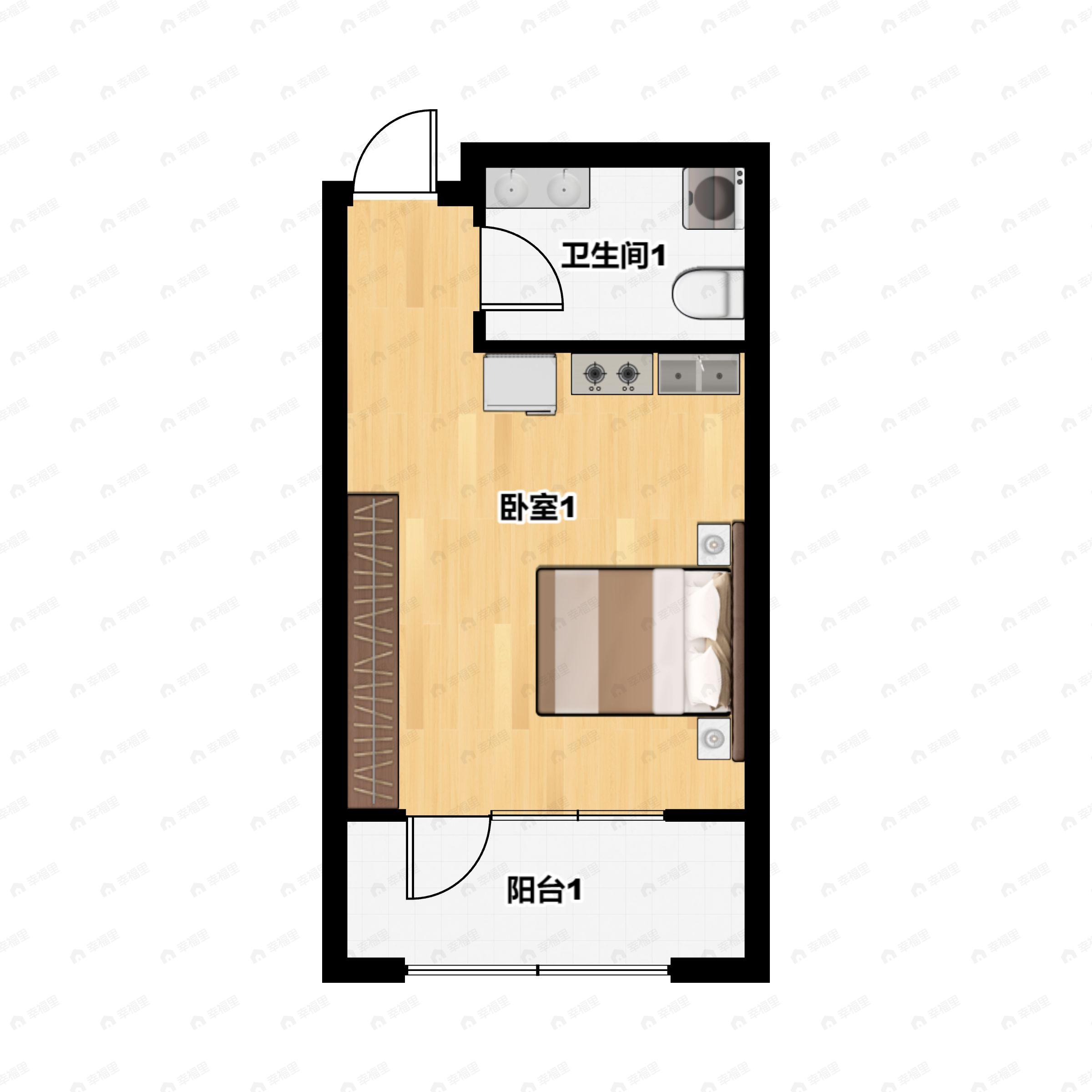 翠岫联芳1室1卫户型图