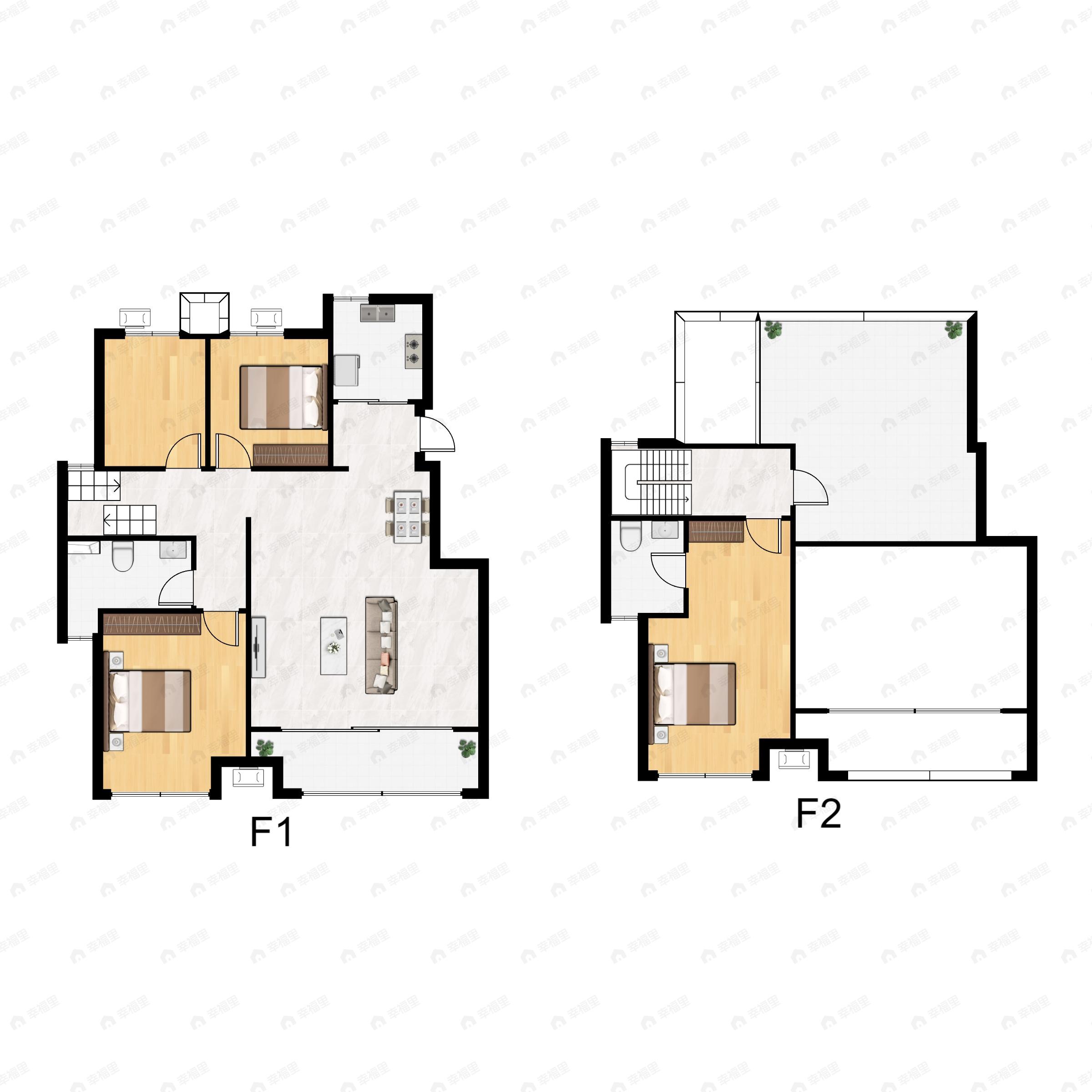 3室2厅2卫建面144平户型图