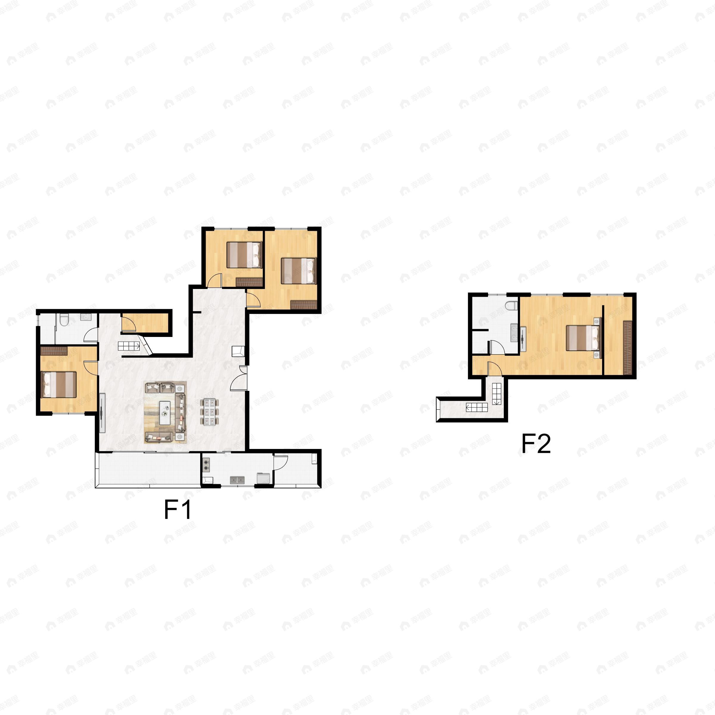 4室3厅2卫建面156平户型图