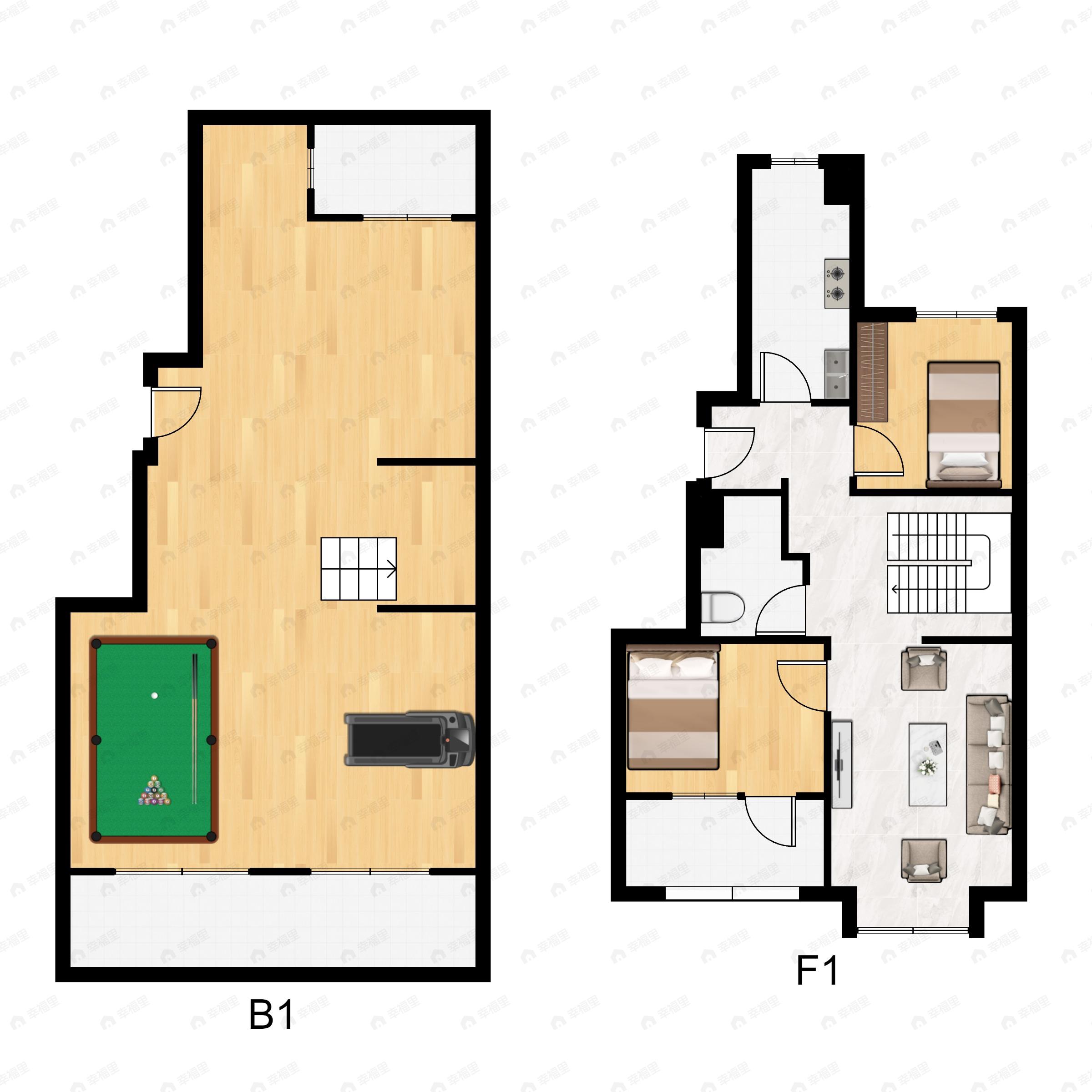 中海寰宇视界2室2厅1卫户型图