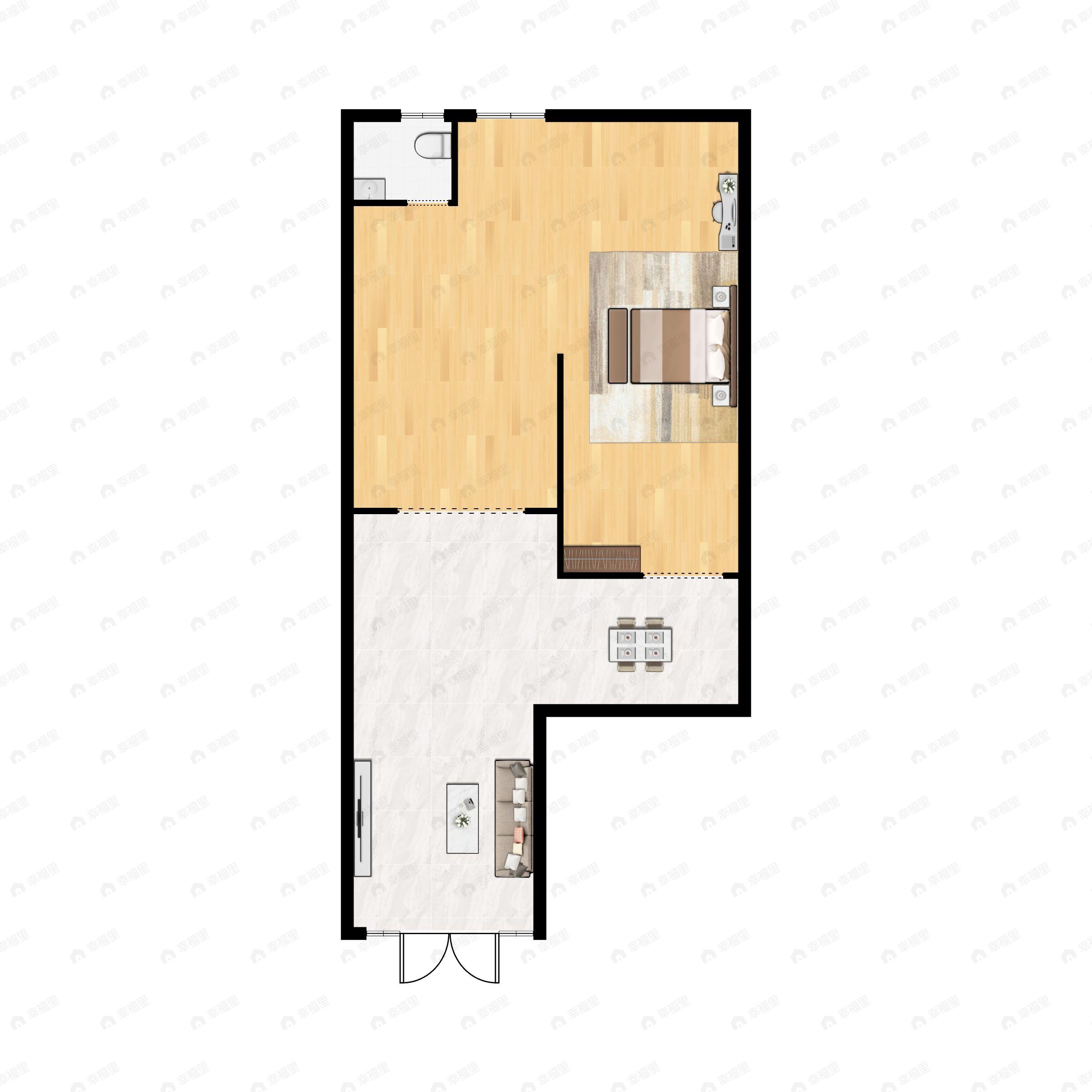 鸿锦城天逸1室户型图