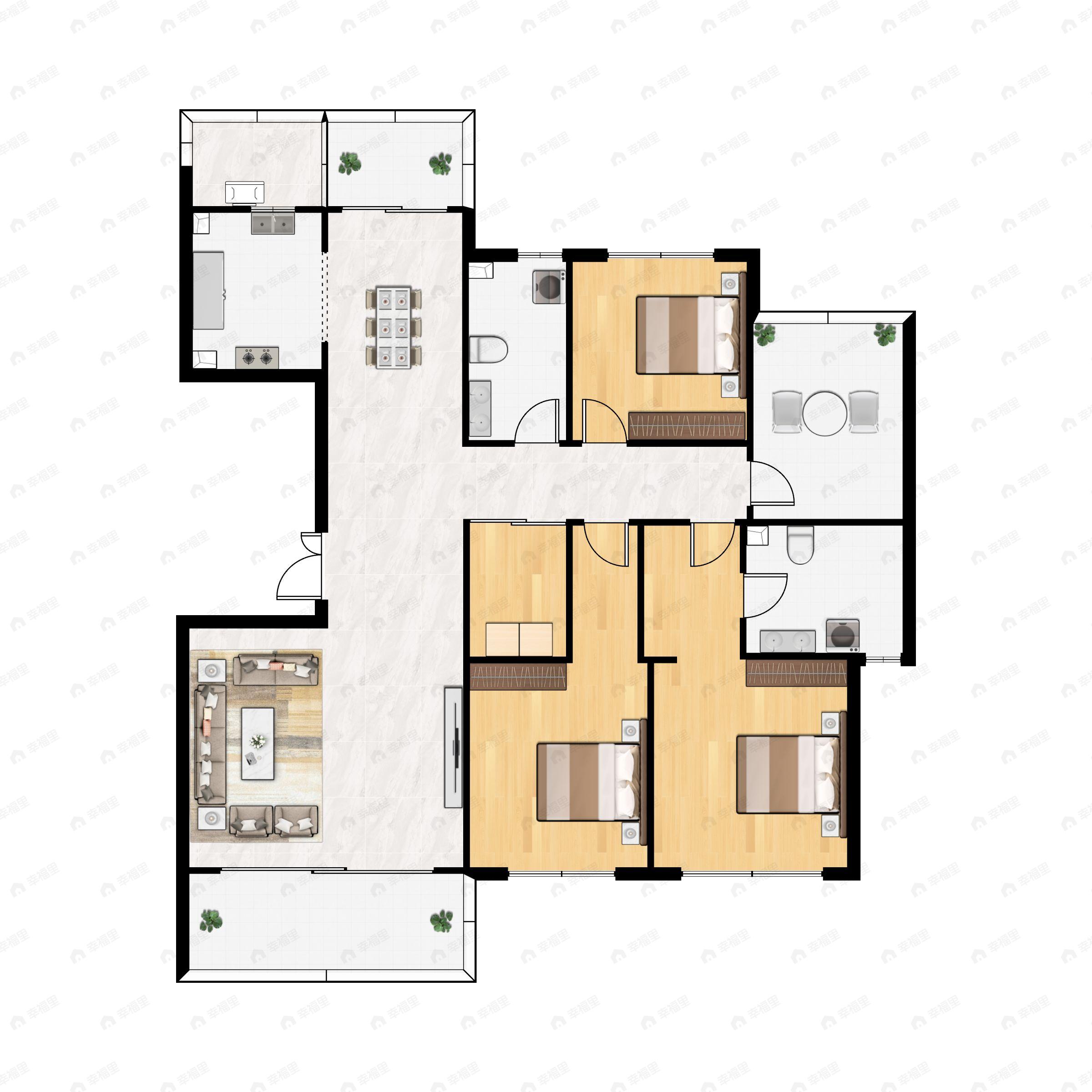 永威上和府3室2厅2卫户型图