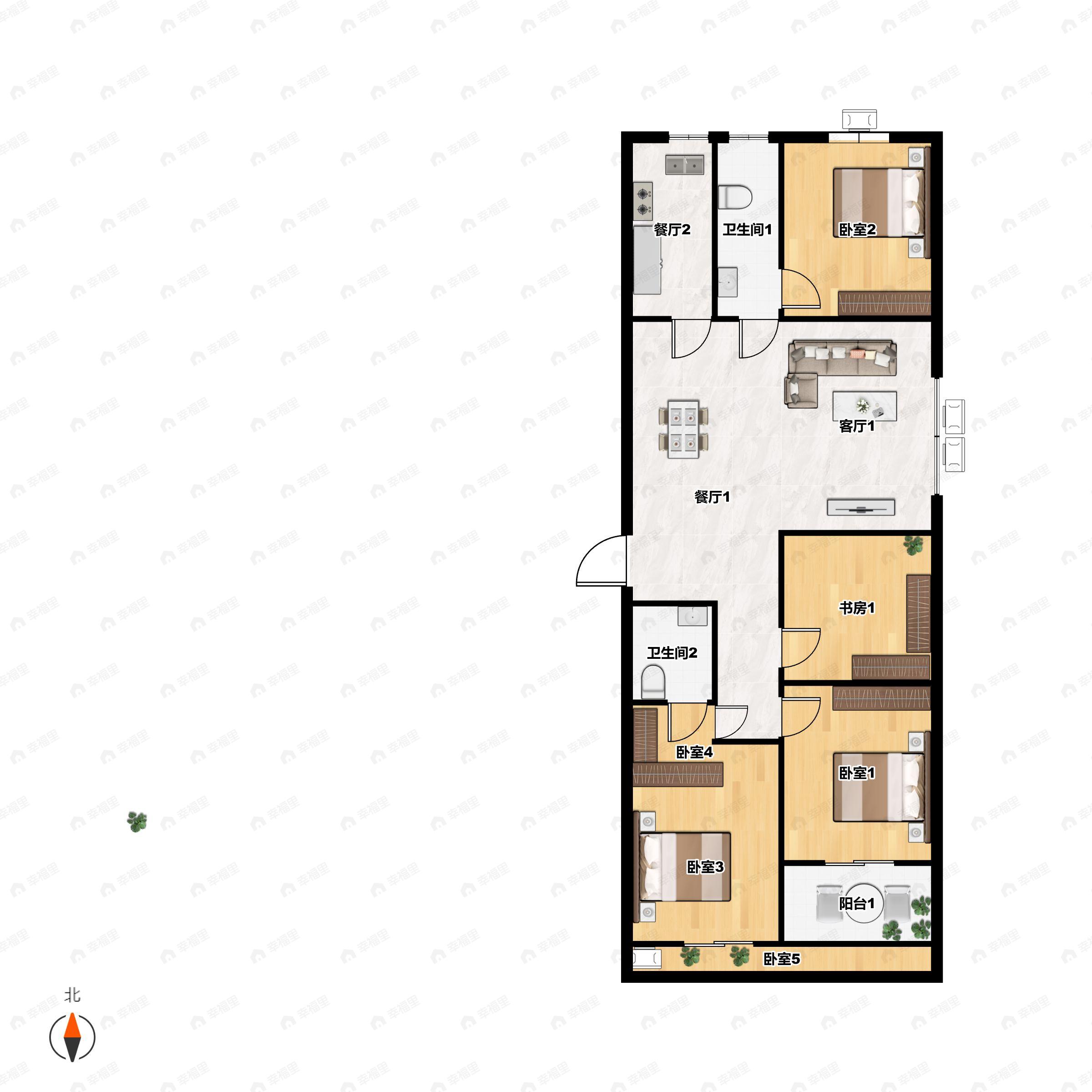 光华雅居4室2厅2卫户型图
