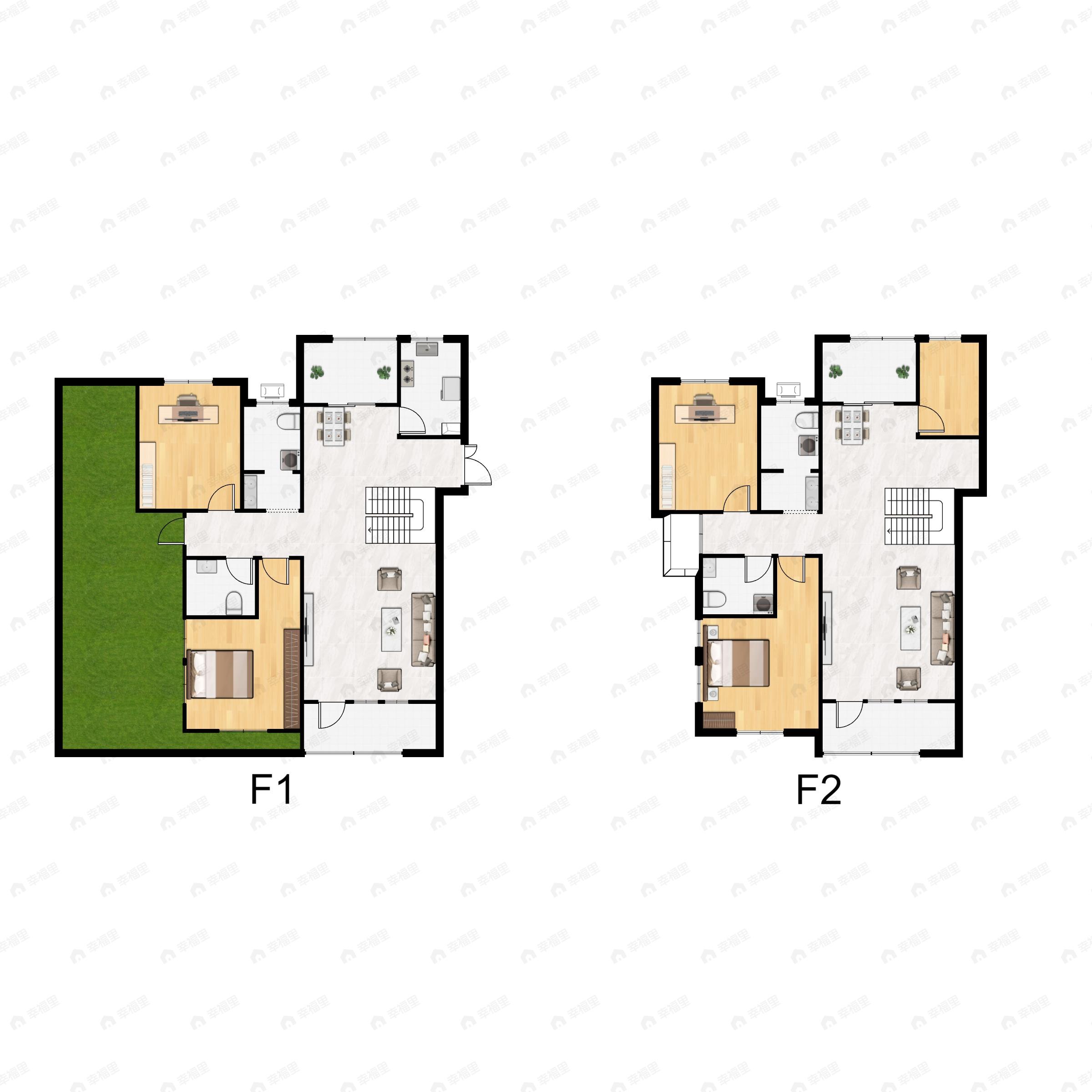 5室4厅4卫建面226平北|南户型图