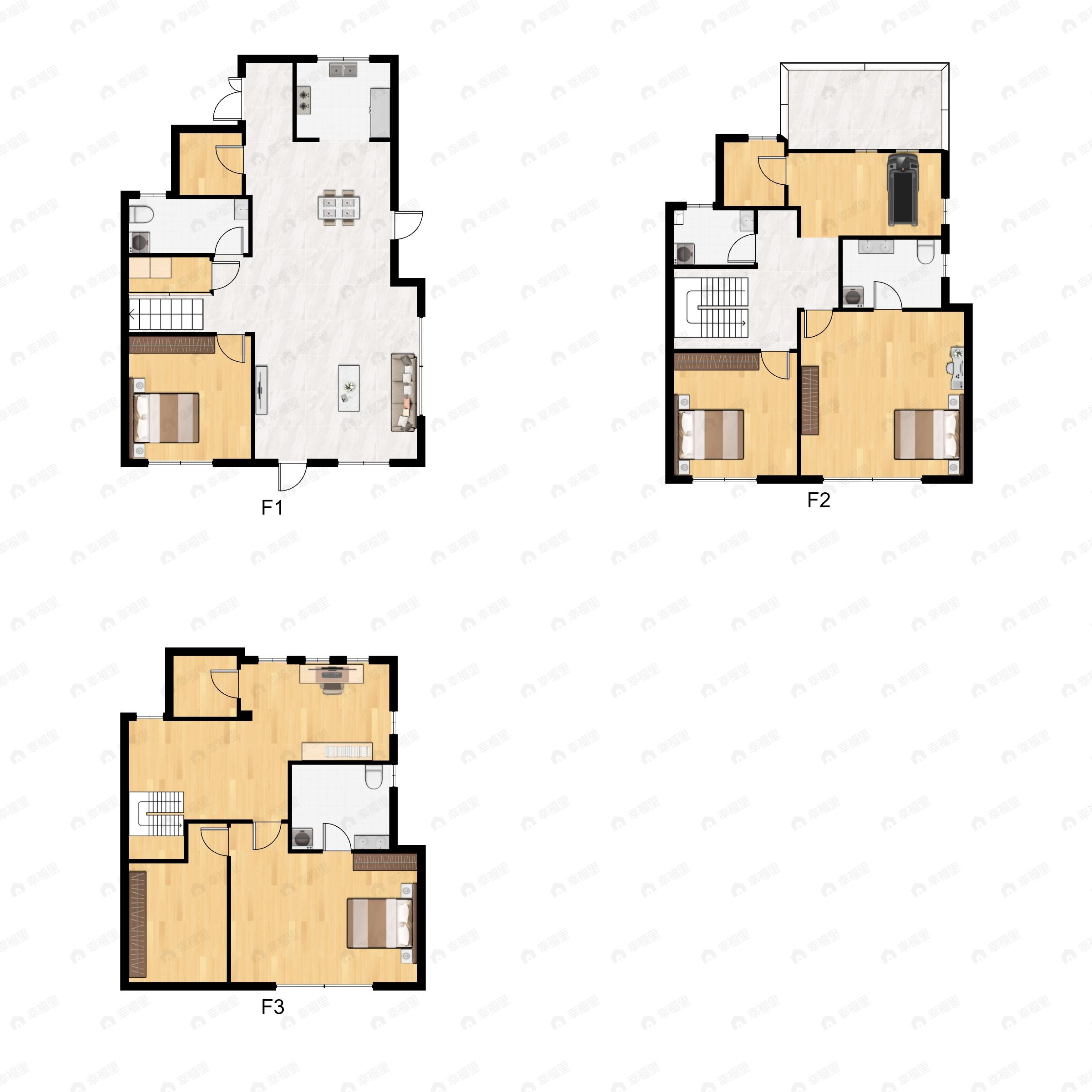 6室3厅4卫建面236平户型图