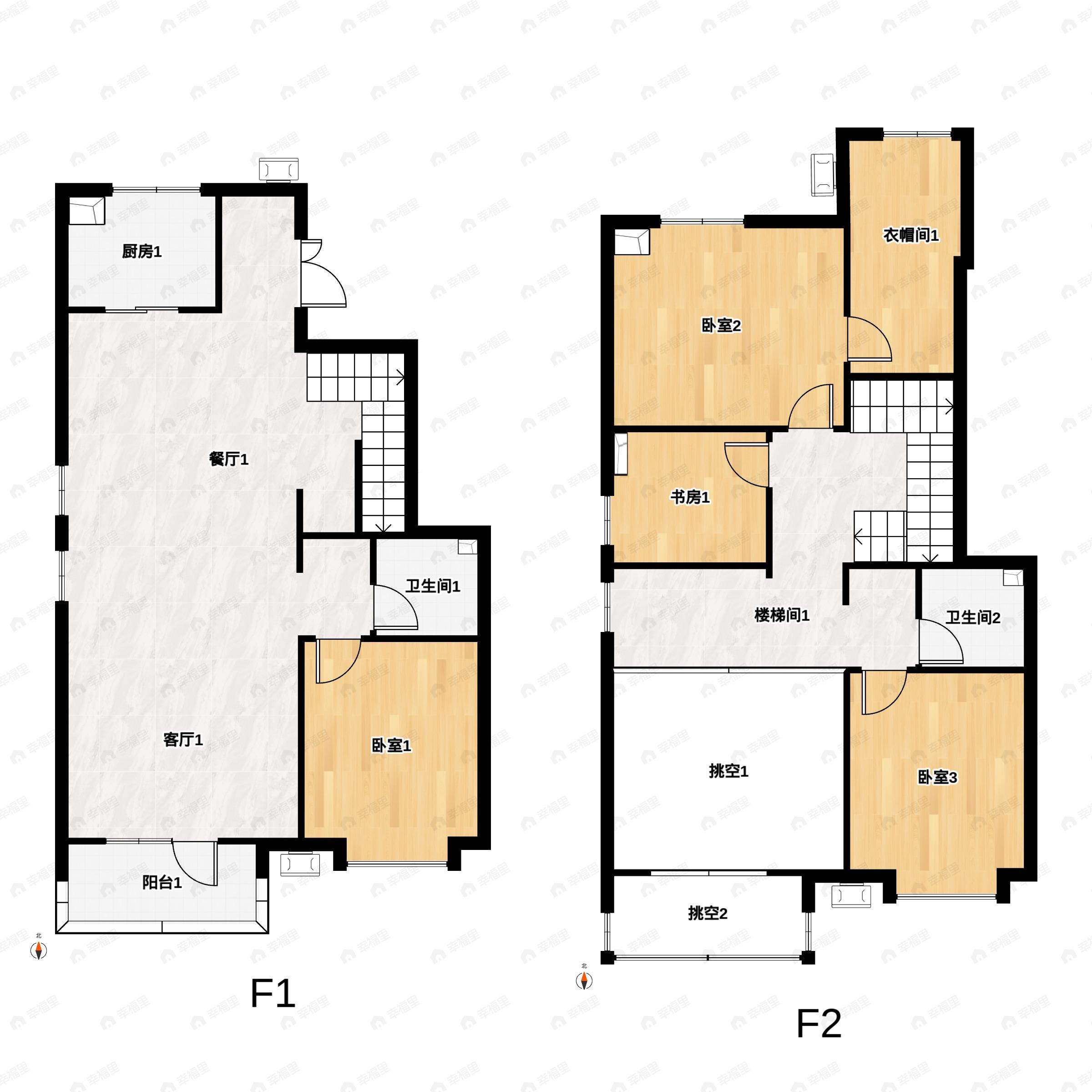 4室2厅2卫建面177平户型图