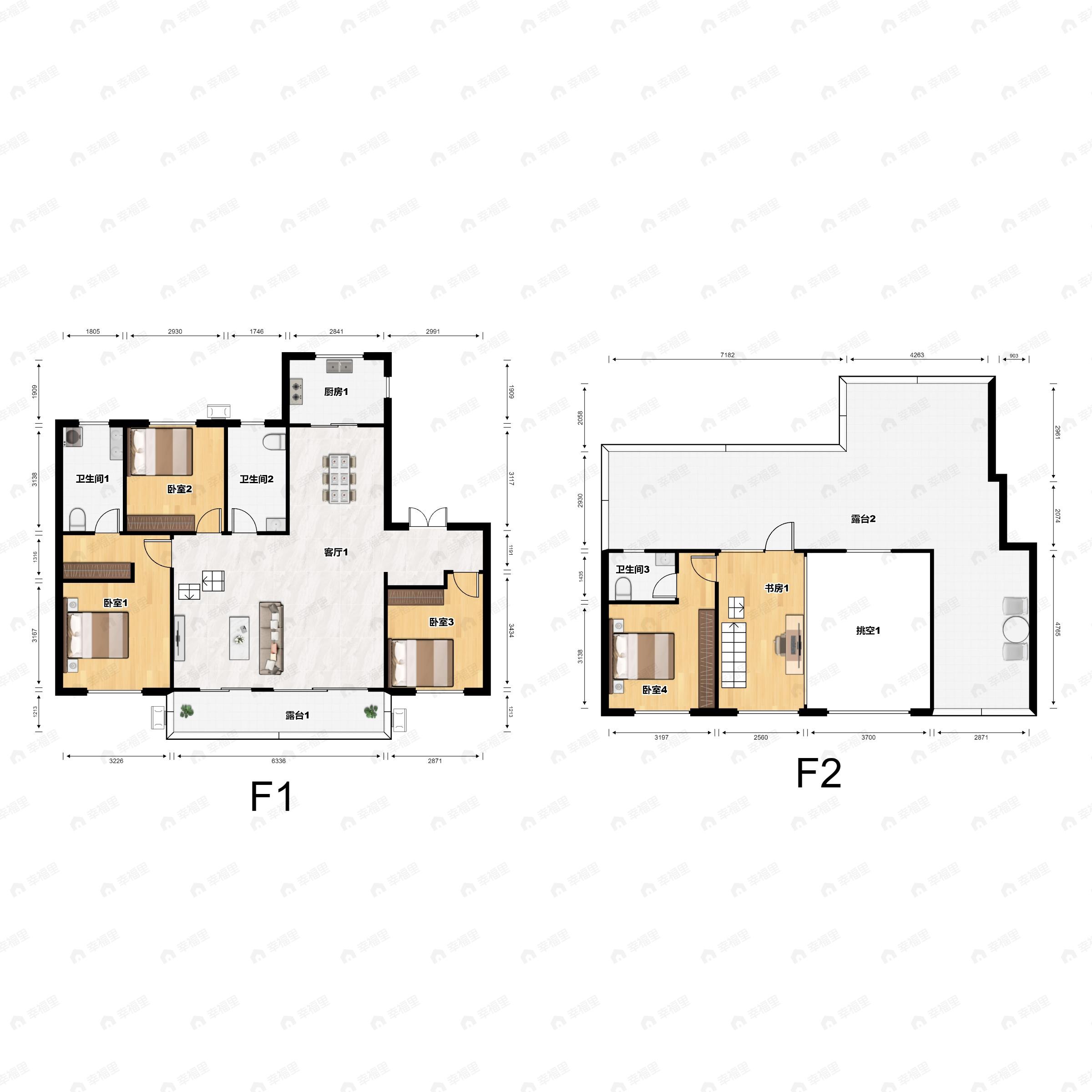 4室2厅3卫建面178平南户型图