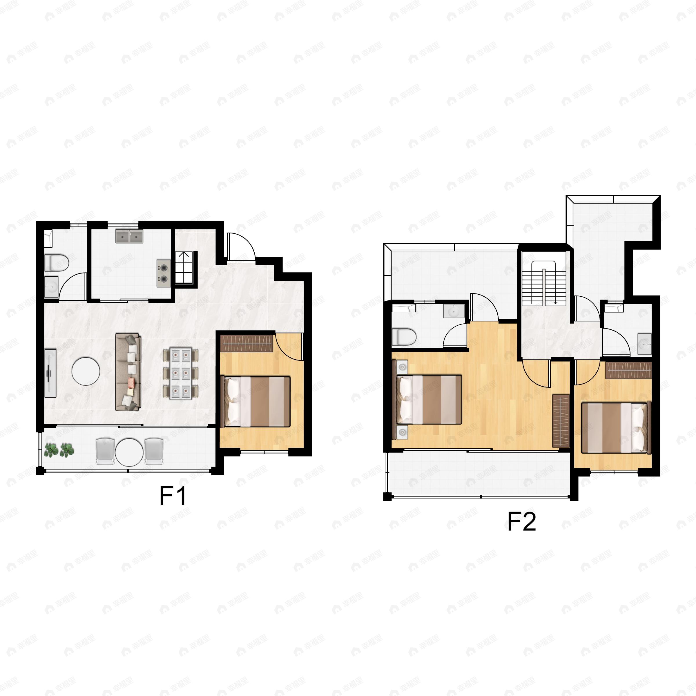 3室2厅3卫建面143平北户型图