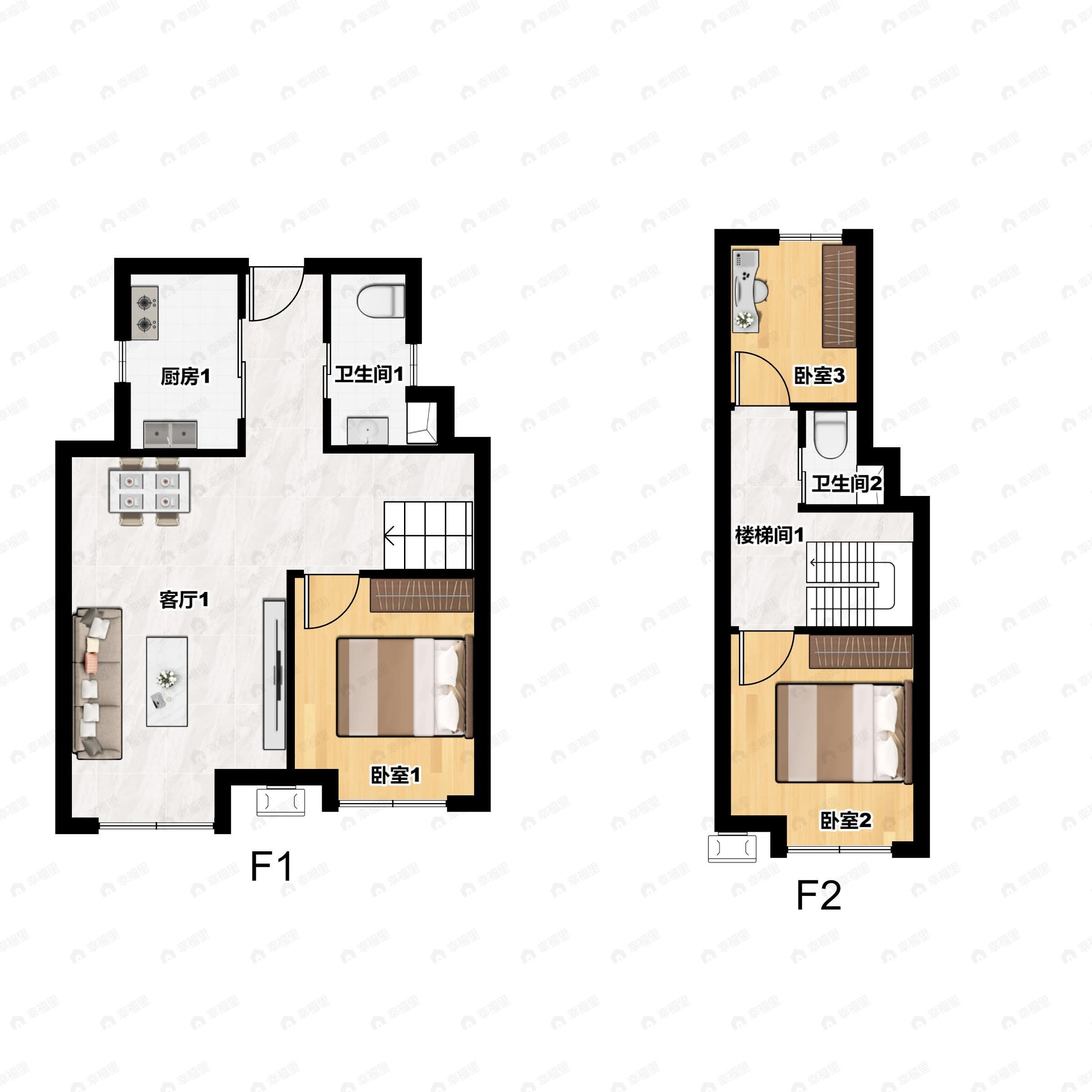 兰州中央公园3室2厅2卫户型图