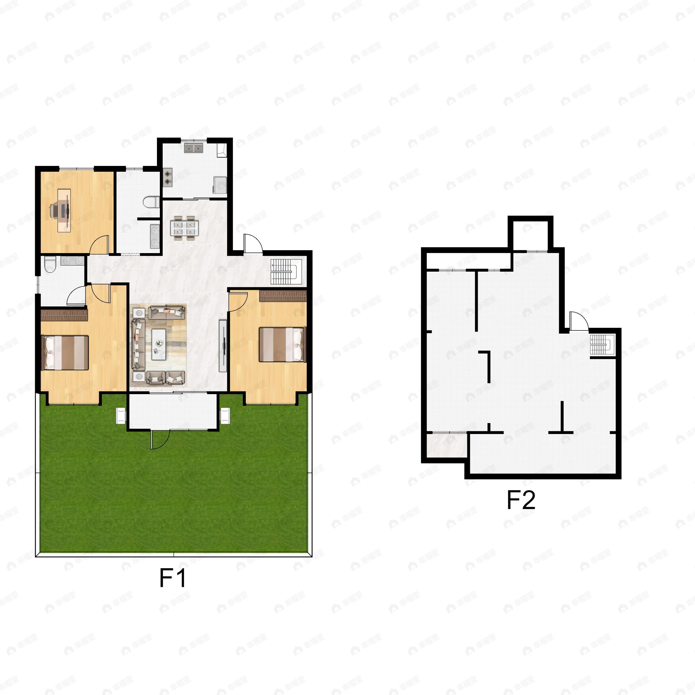 3室2厅2卫建面220平南户型图