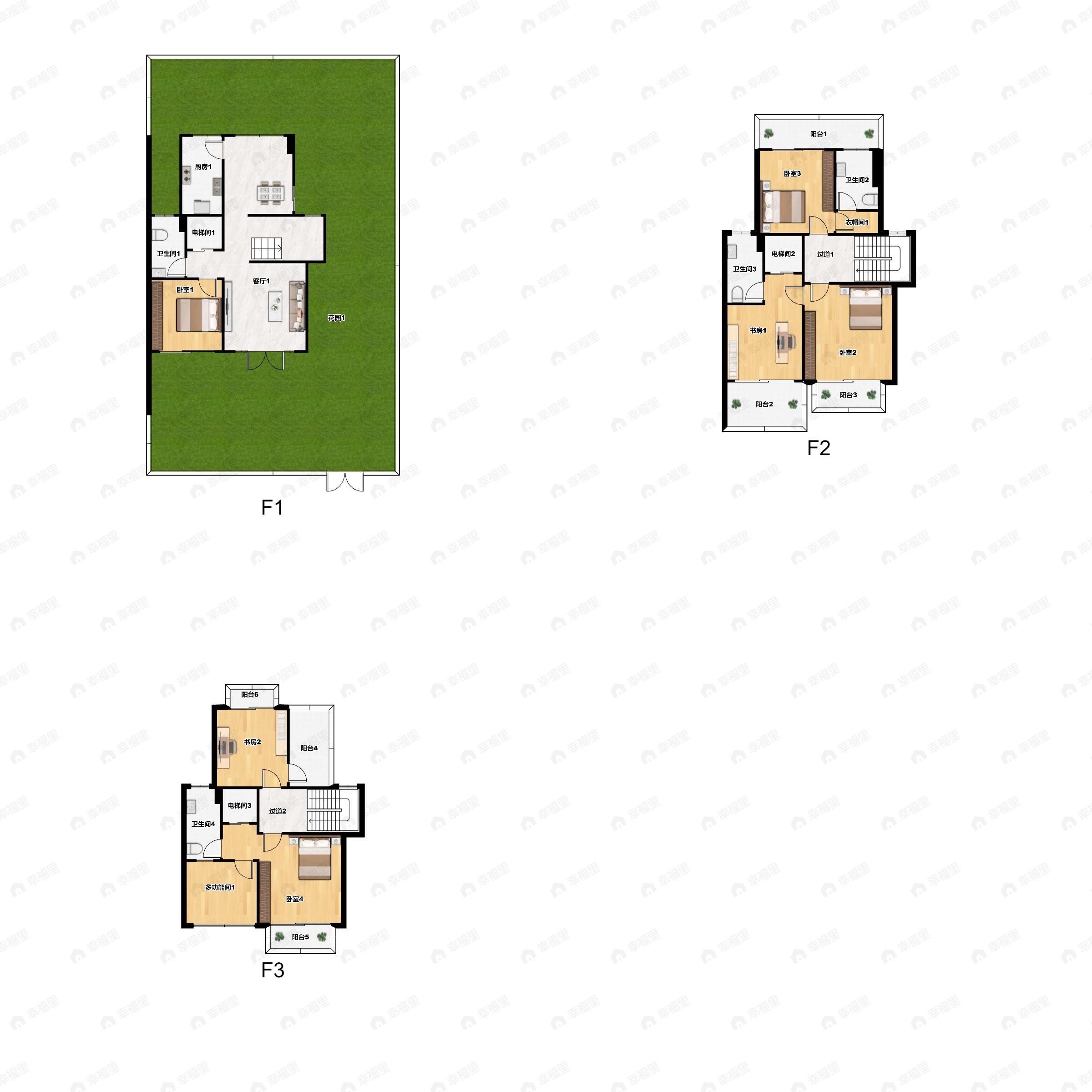 5室2厅4卫建面219平南户型图
