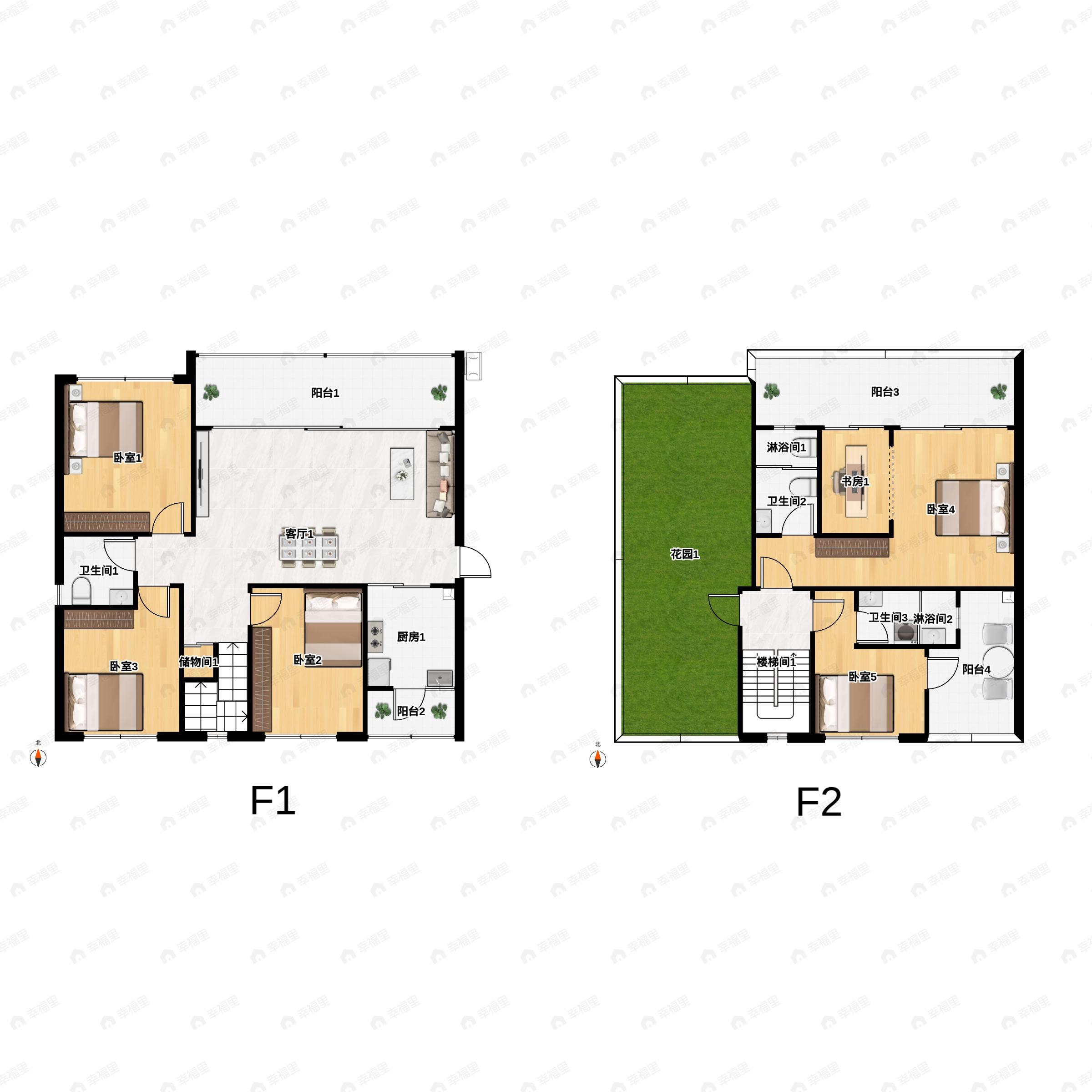5室2厅3卫建面131平undefined户型图