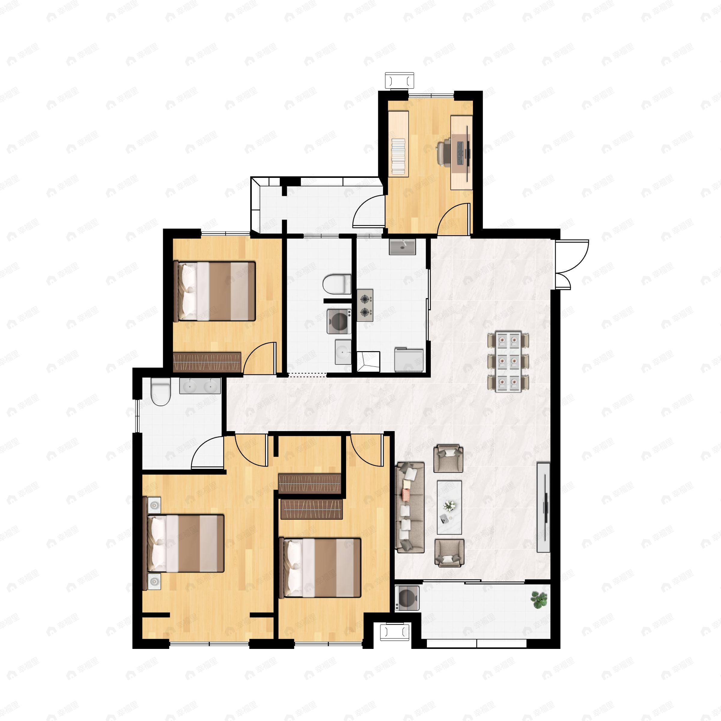 4室2厅2卫建面146平户型图