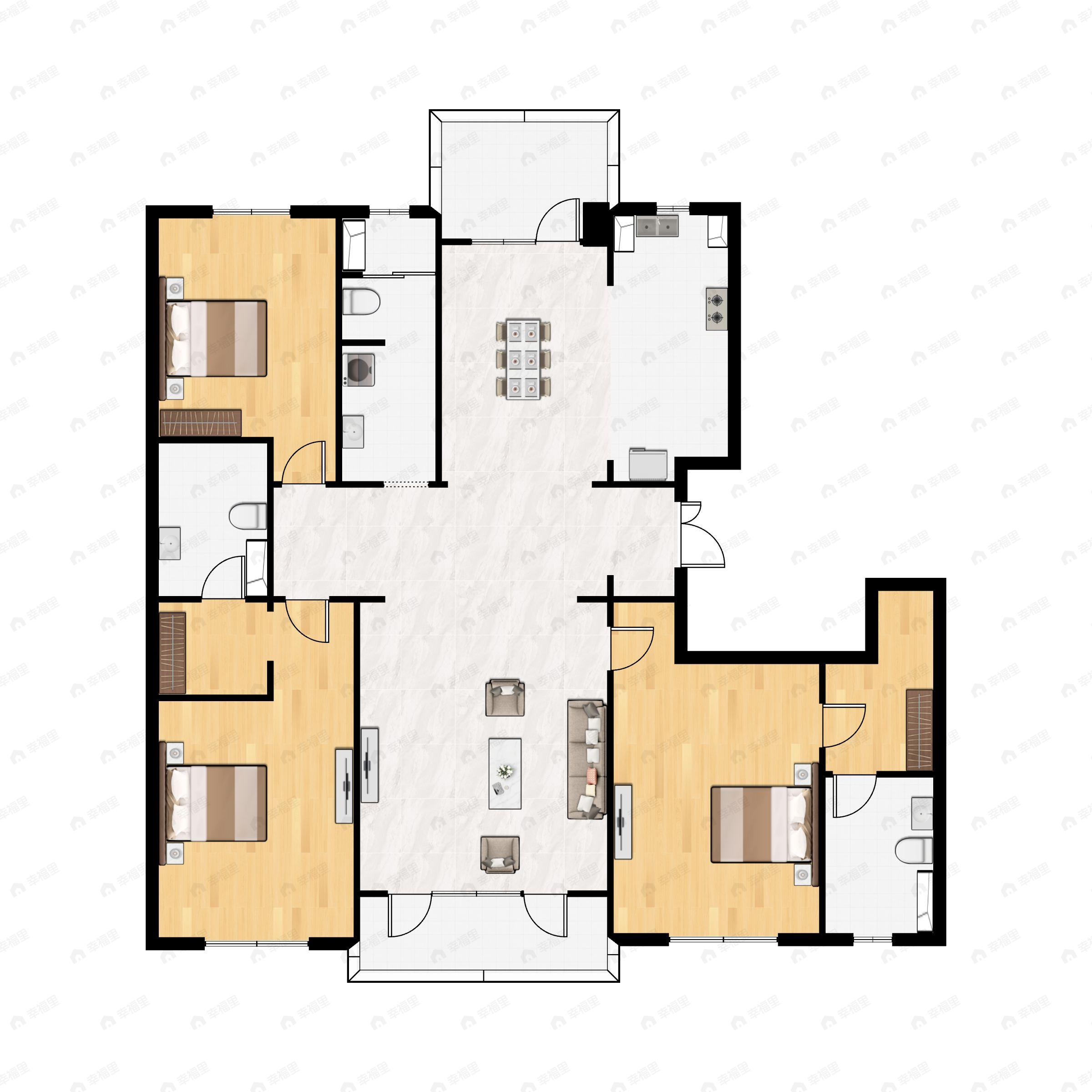 沈阳雅居乐盛京雅府3室2厅3卫户型图