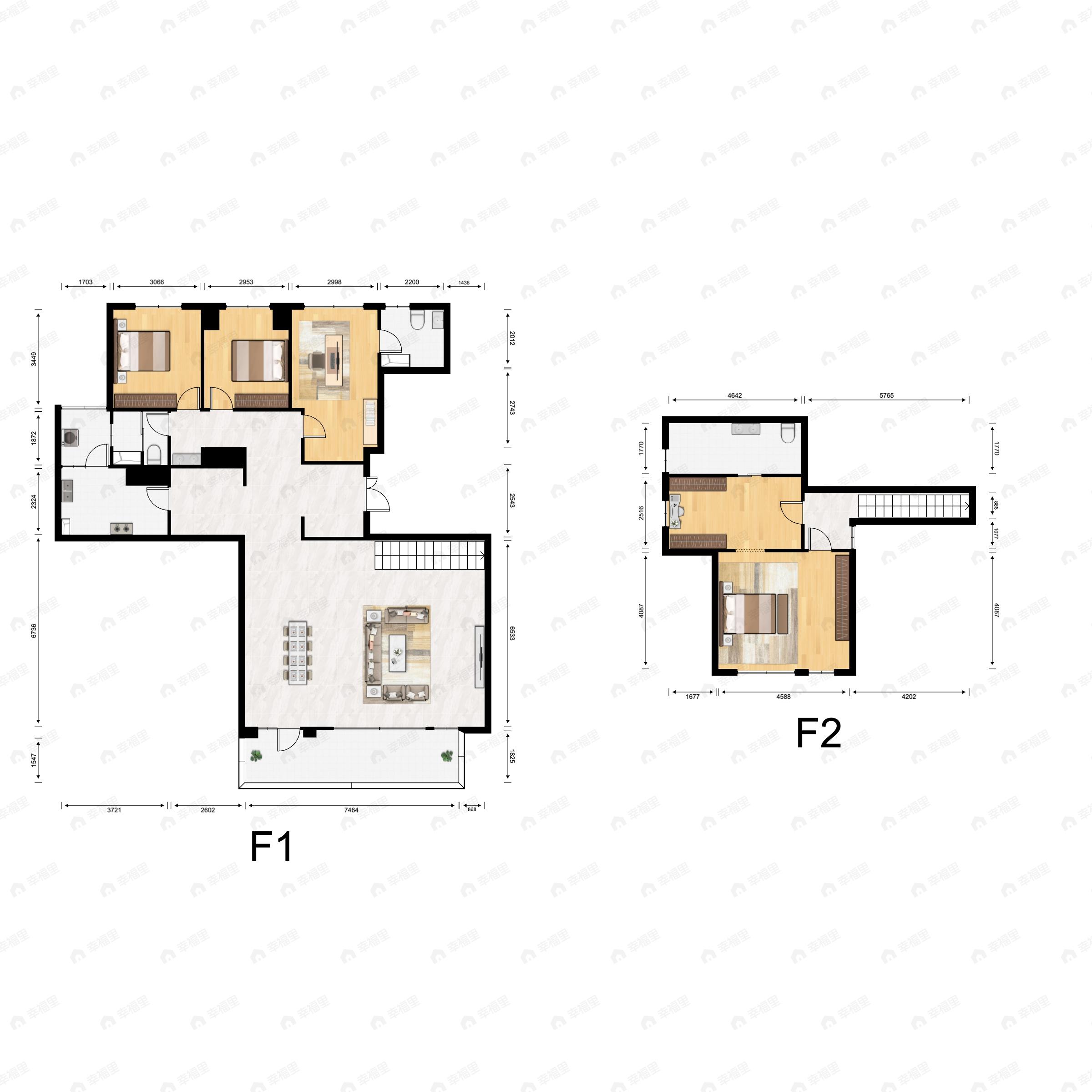 4室2厅3卫建面218平南户型图