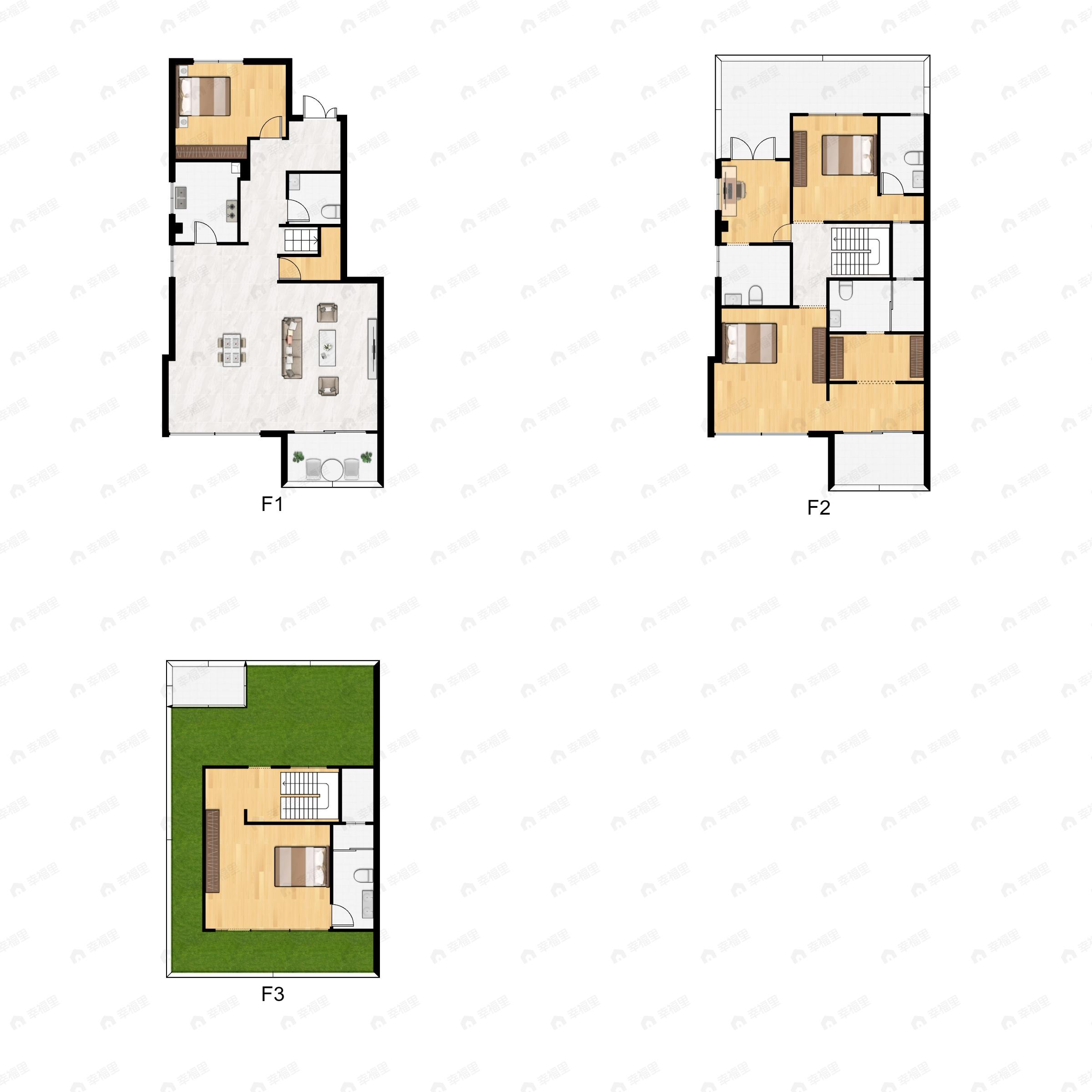 4室2厅5卫建面150平户型图