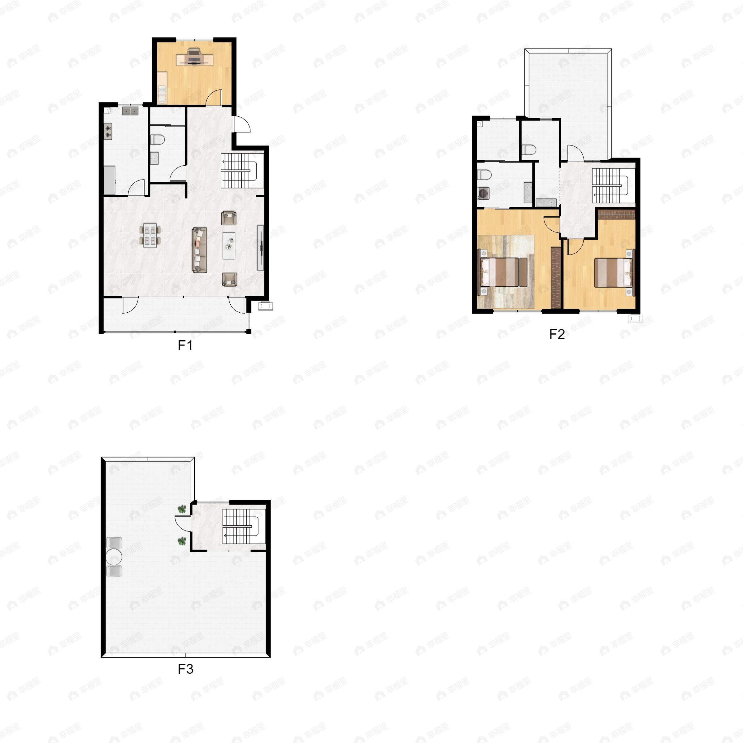 4室2厅3卫建面110平户型图