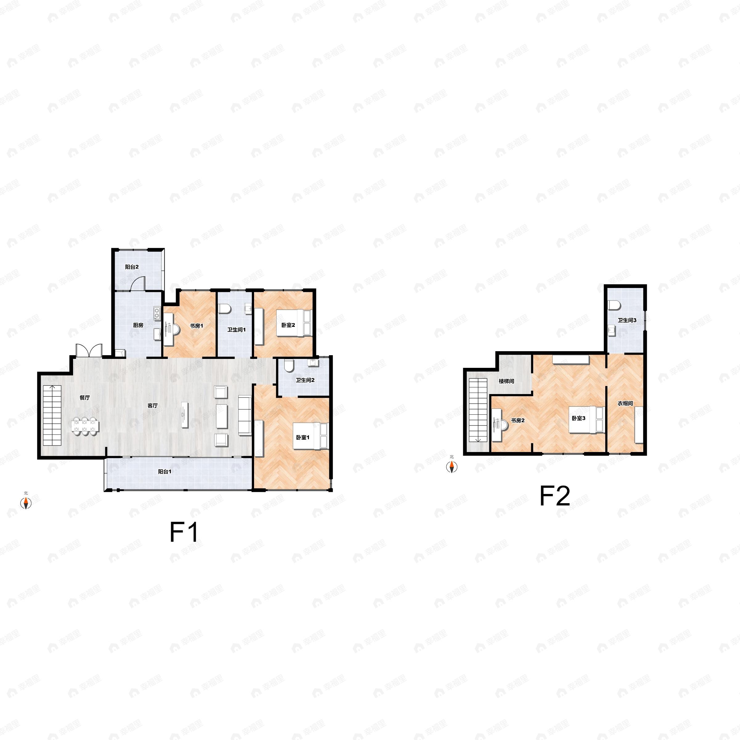 首开天府琅樾4室2厅3卫户型图