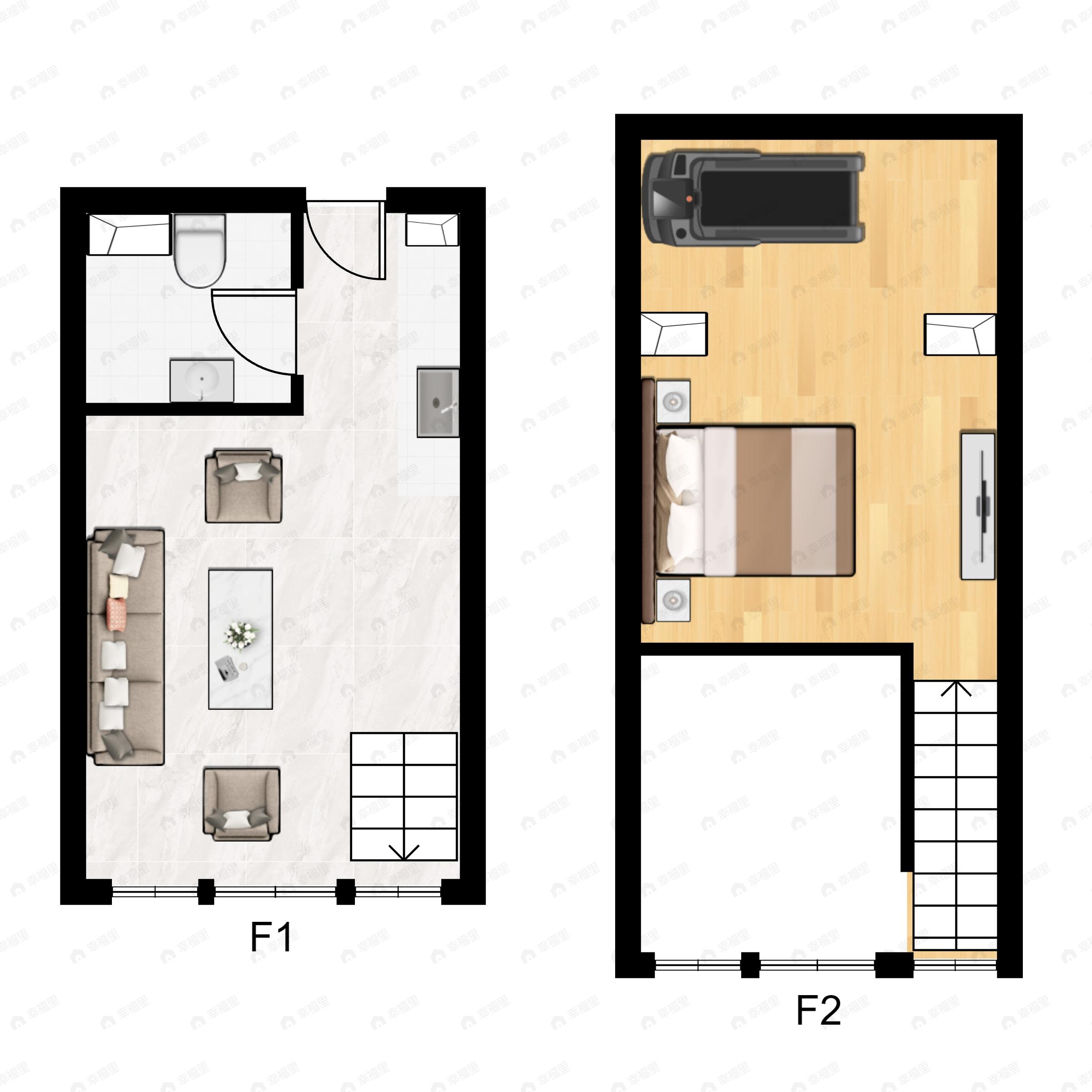 天恒世界集1室1厅1卫户型图