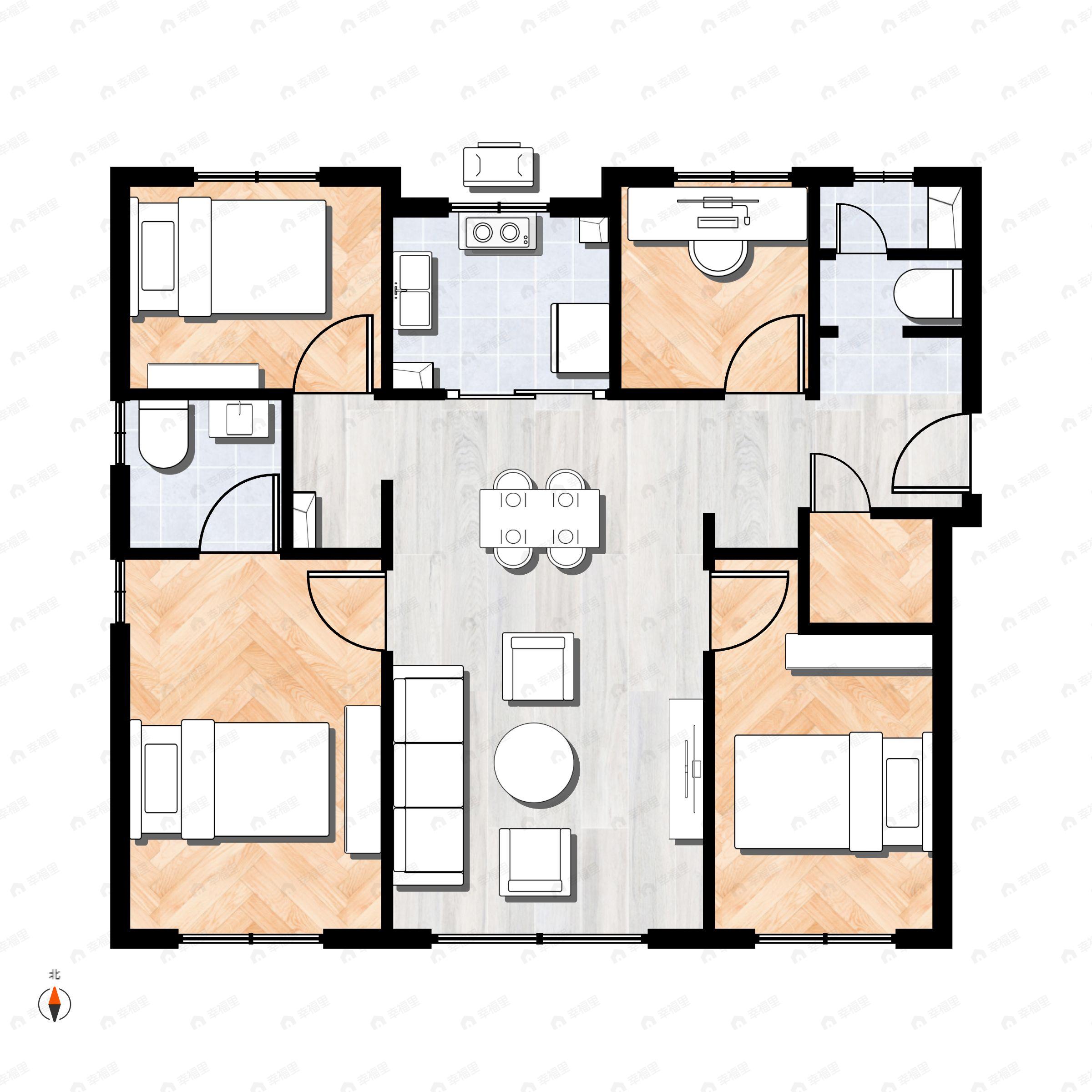 华曦府4室2厅2卫户型图