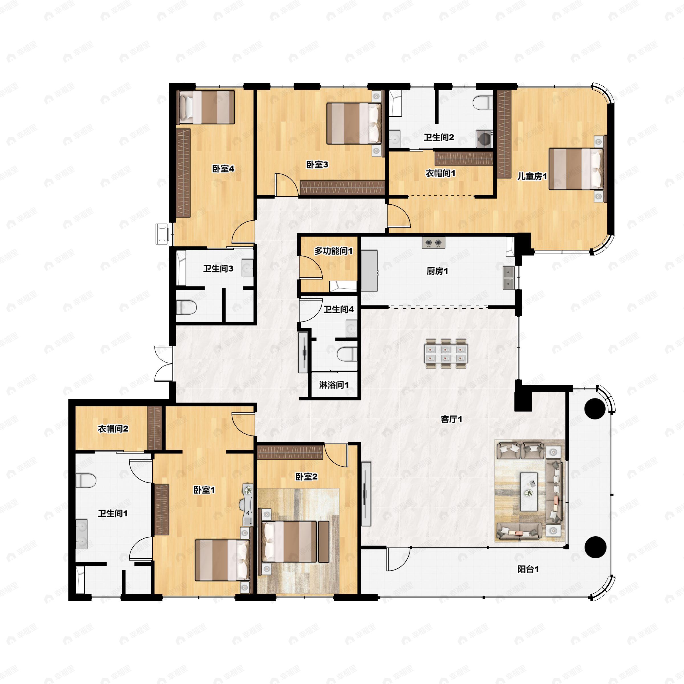 建发·南泊湾5室2厅4卫户型图