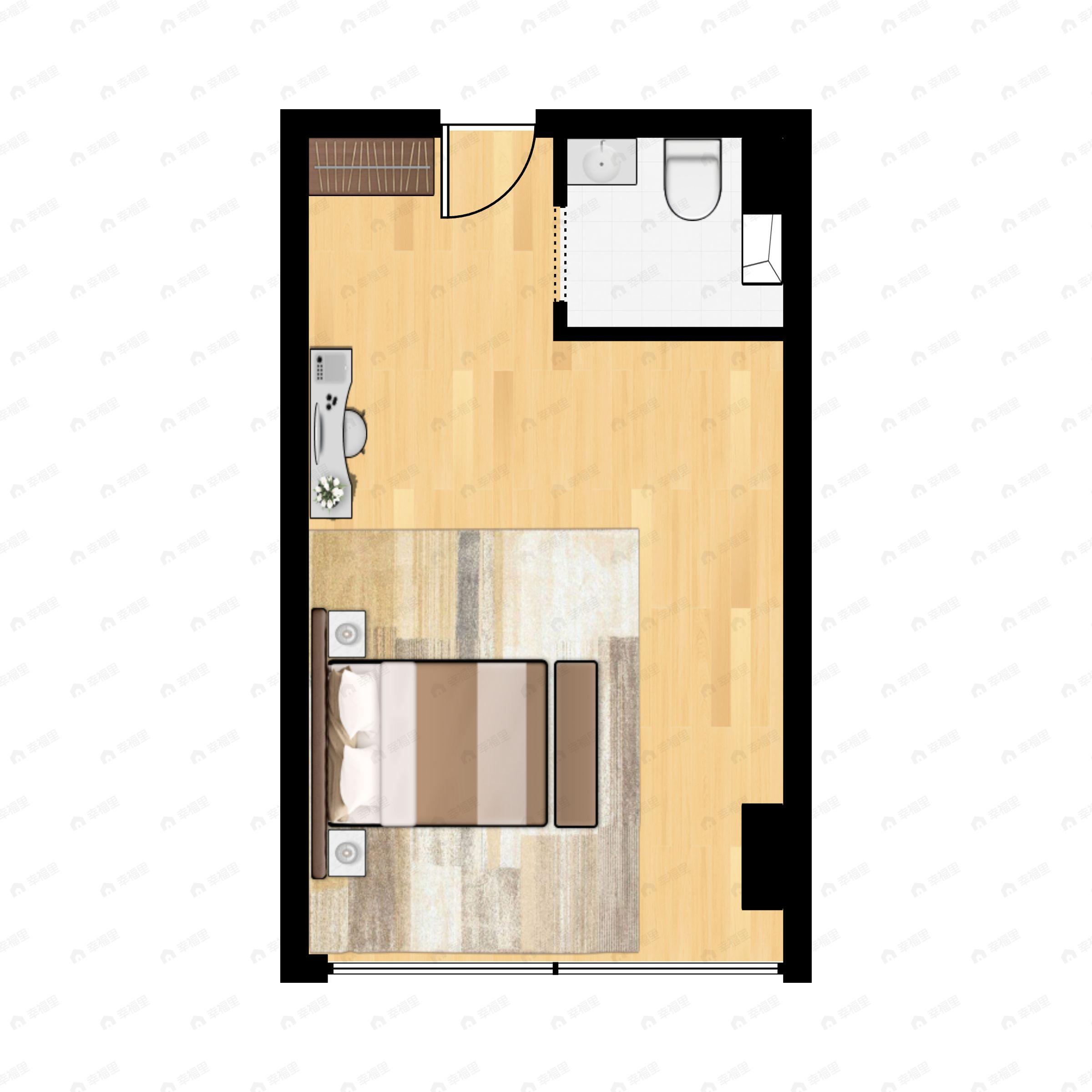1室1厅1卫建面35平户型图