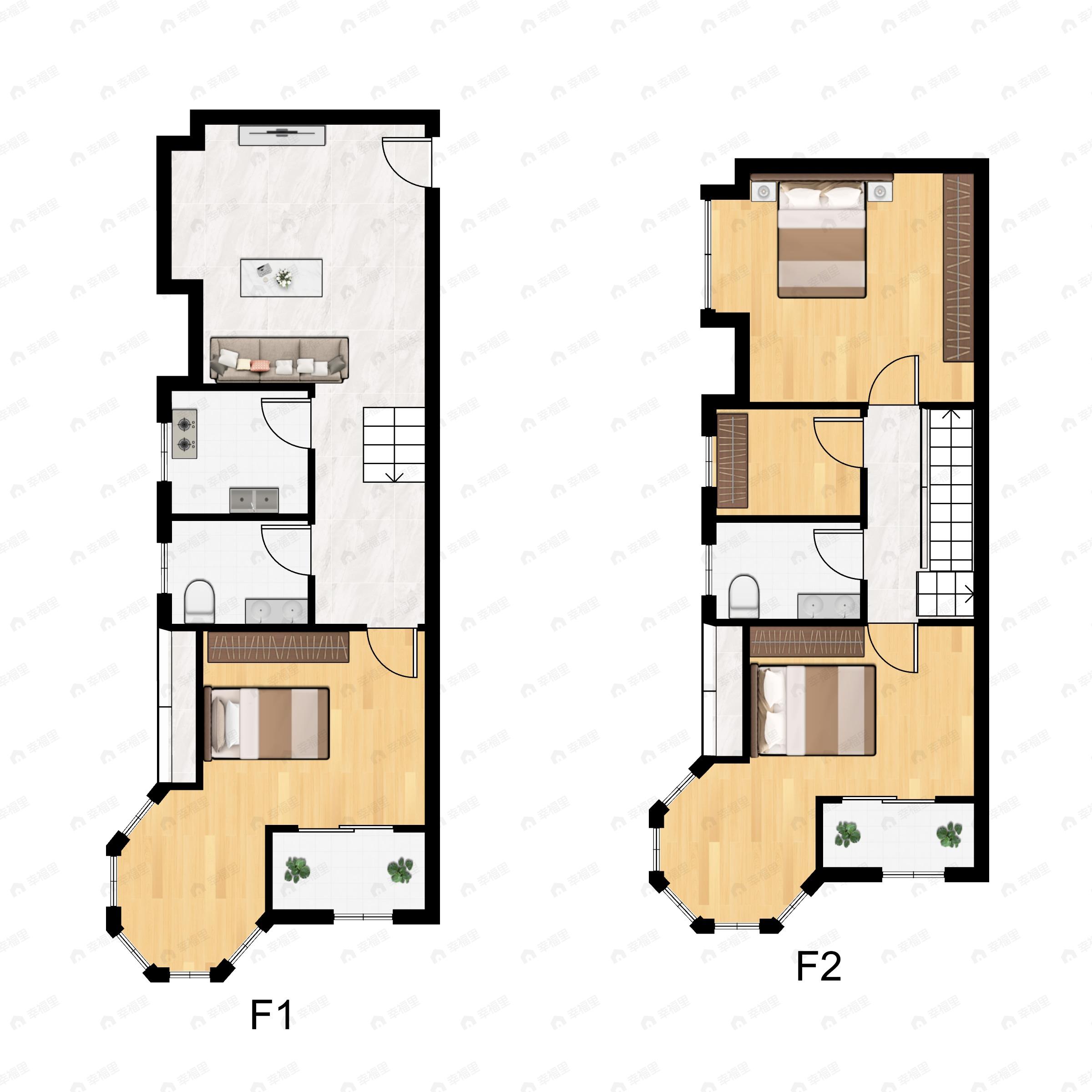 4室1厅2卫建面133平南|北户型图