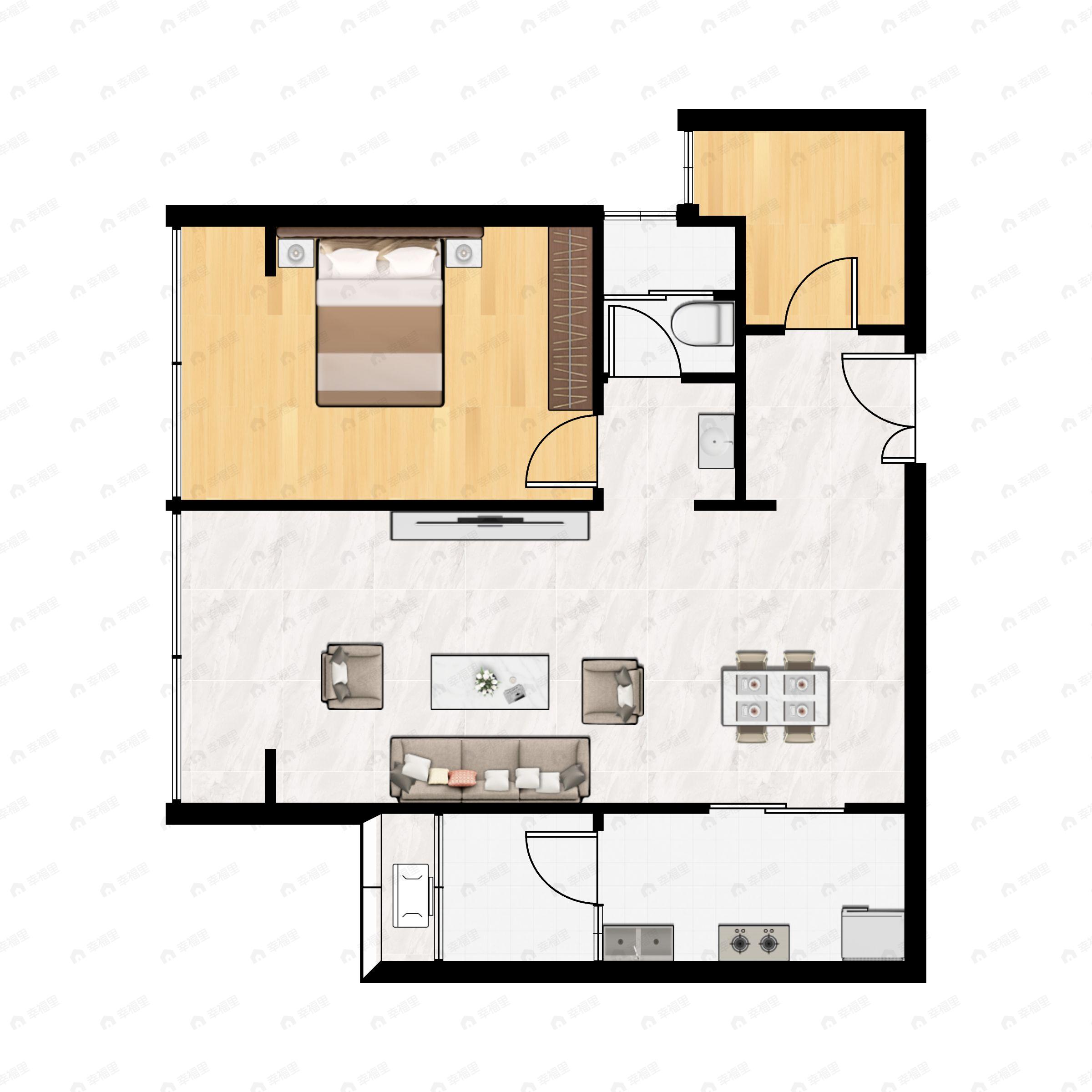 国浩18T2室2厅1卫户型图