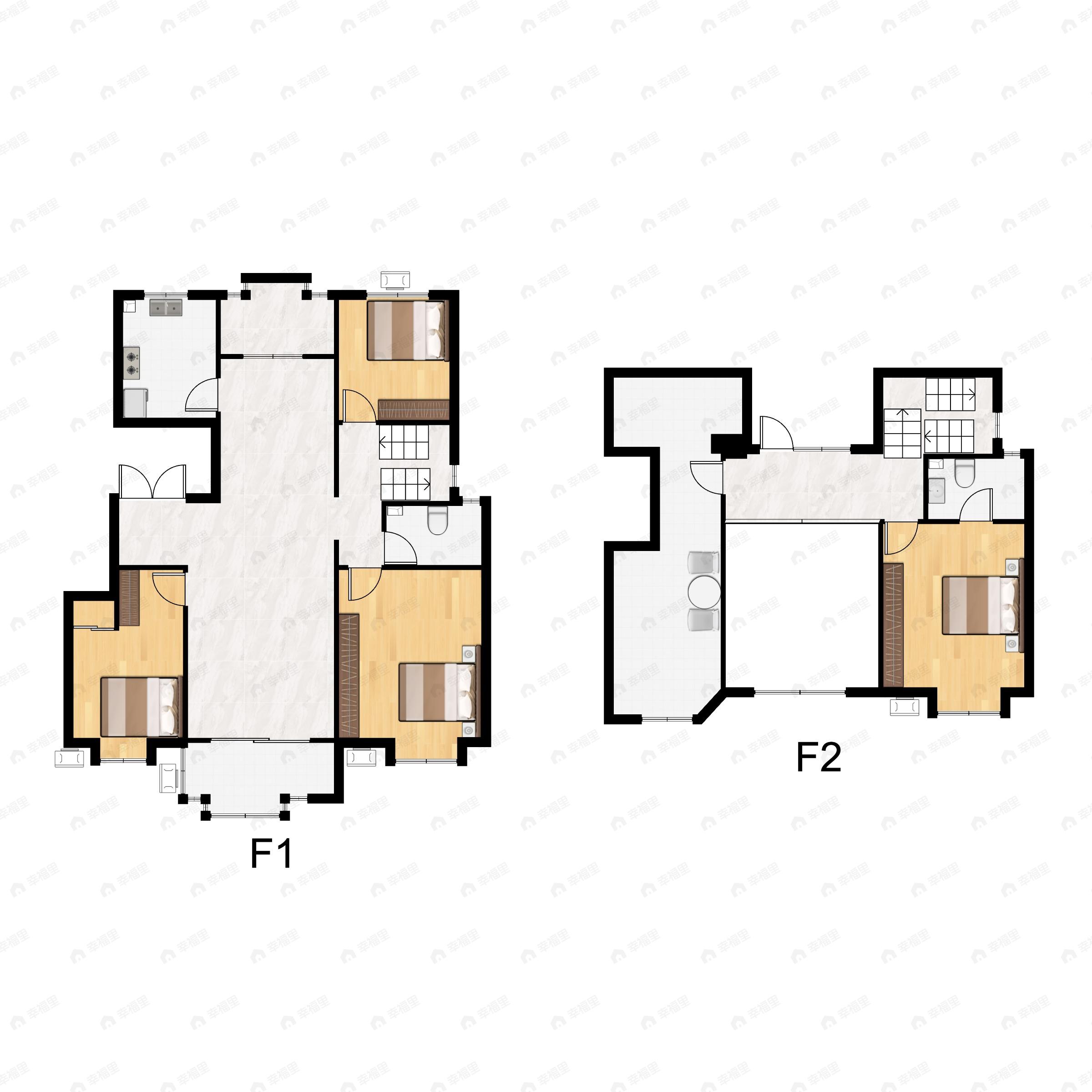 山水美树4室2厅2卫户型图