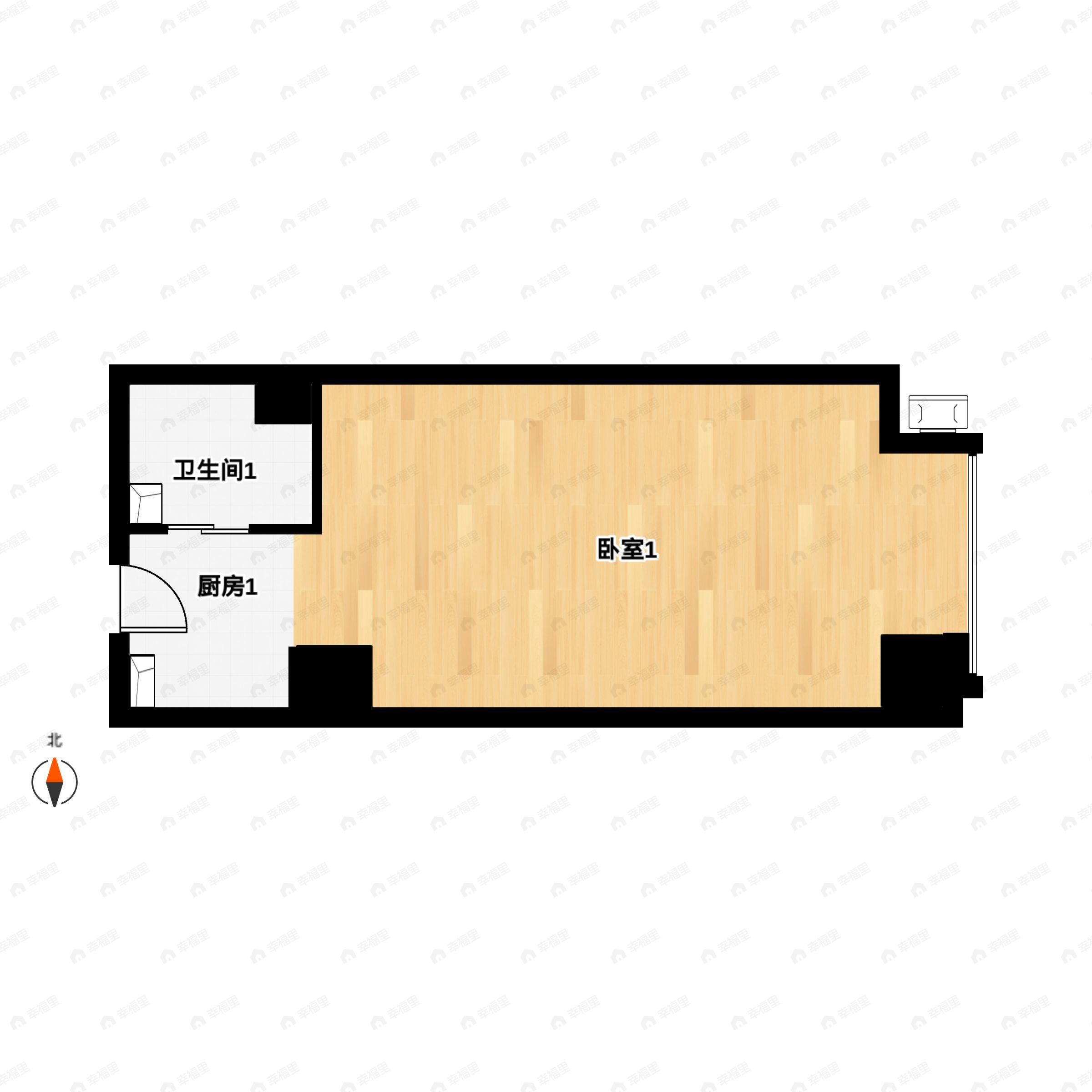 万象瑞都1室1厅1卫户型图