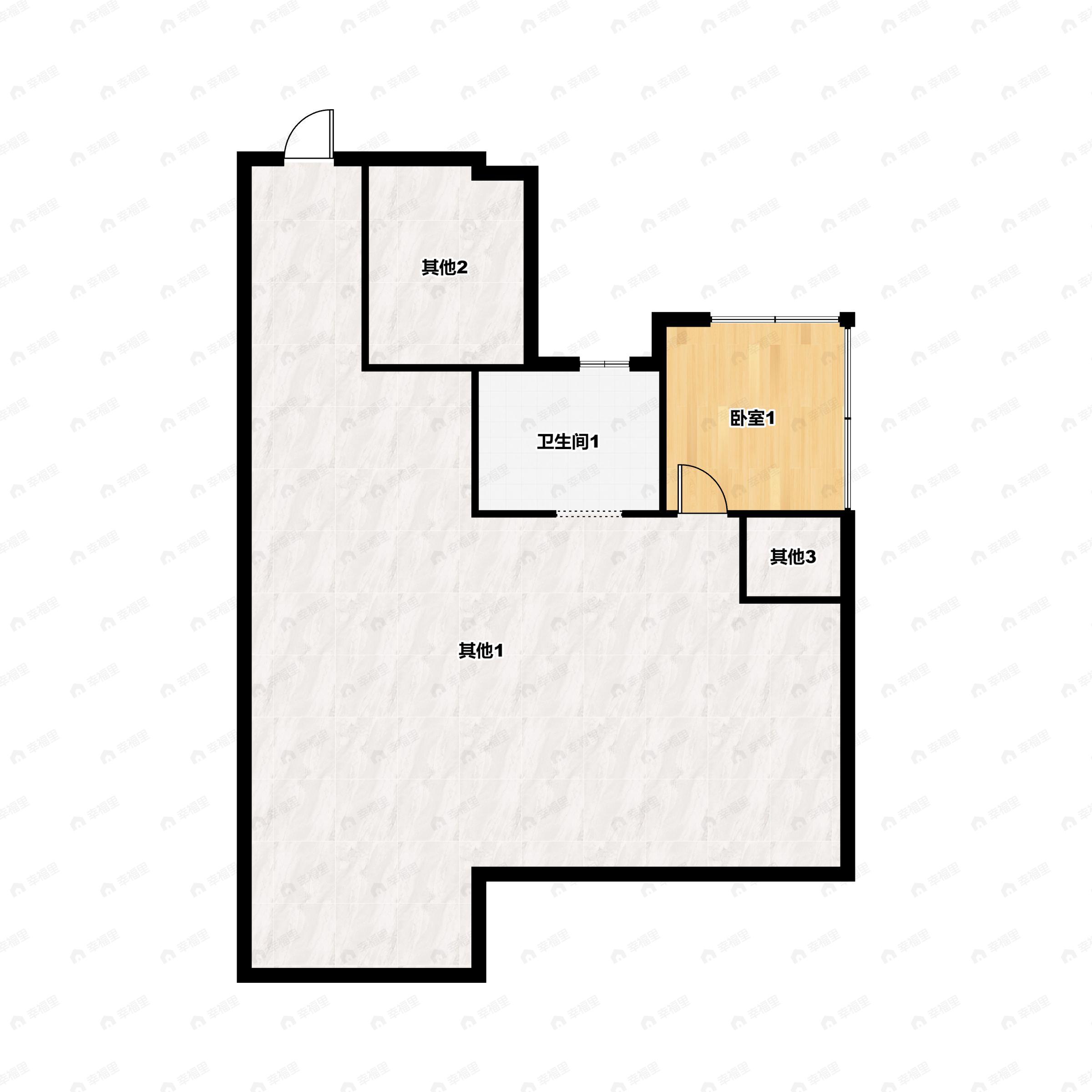 3室2厅1卫建面83平户型图