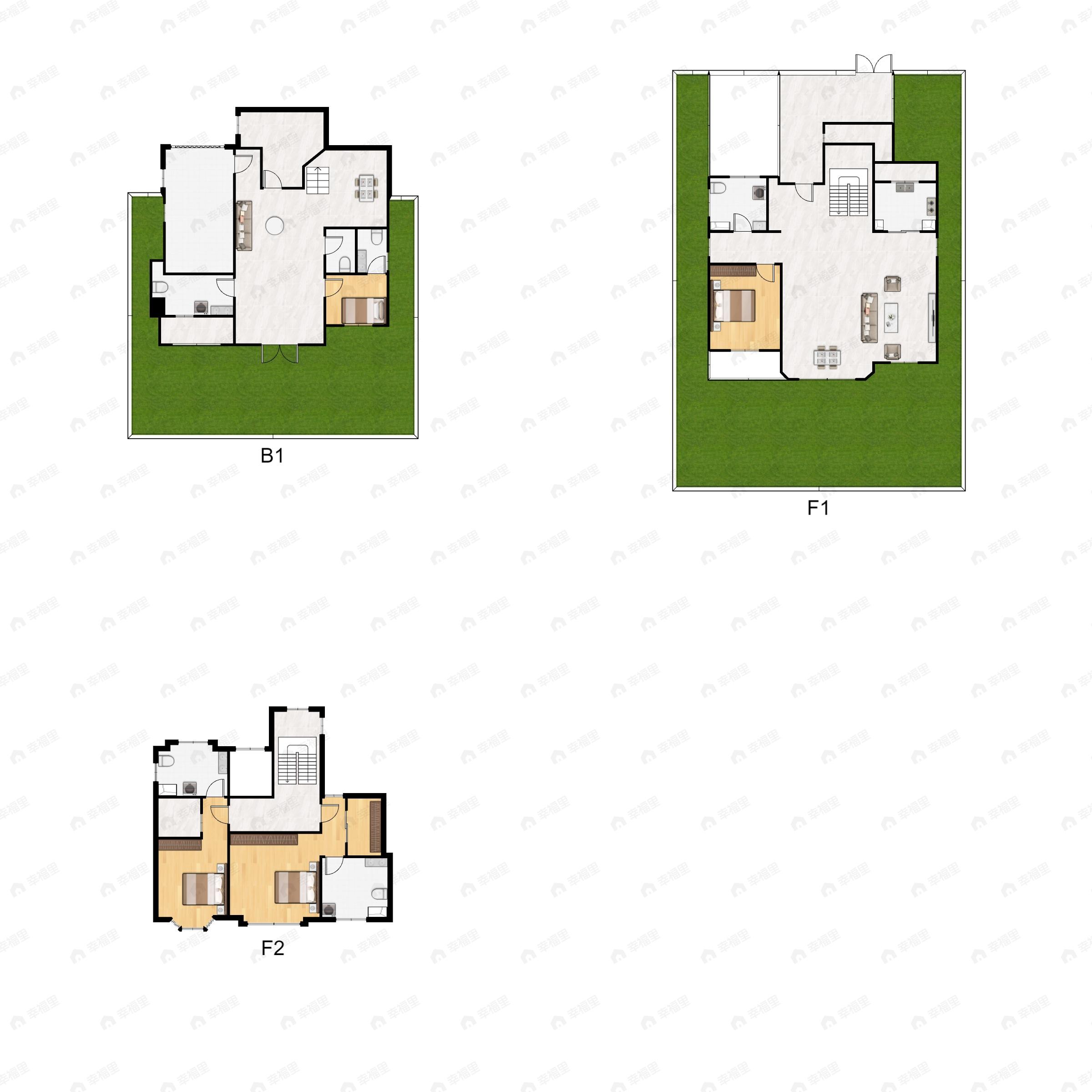 4室3厅2卫建面347平北|南户型图