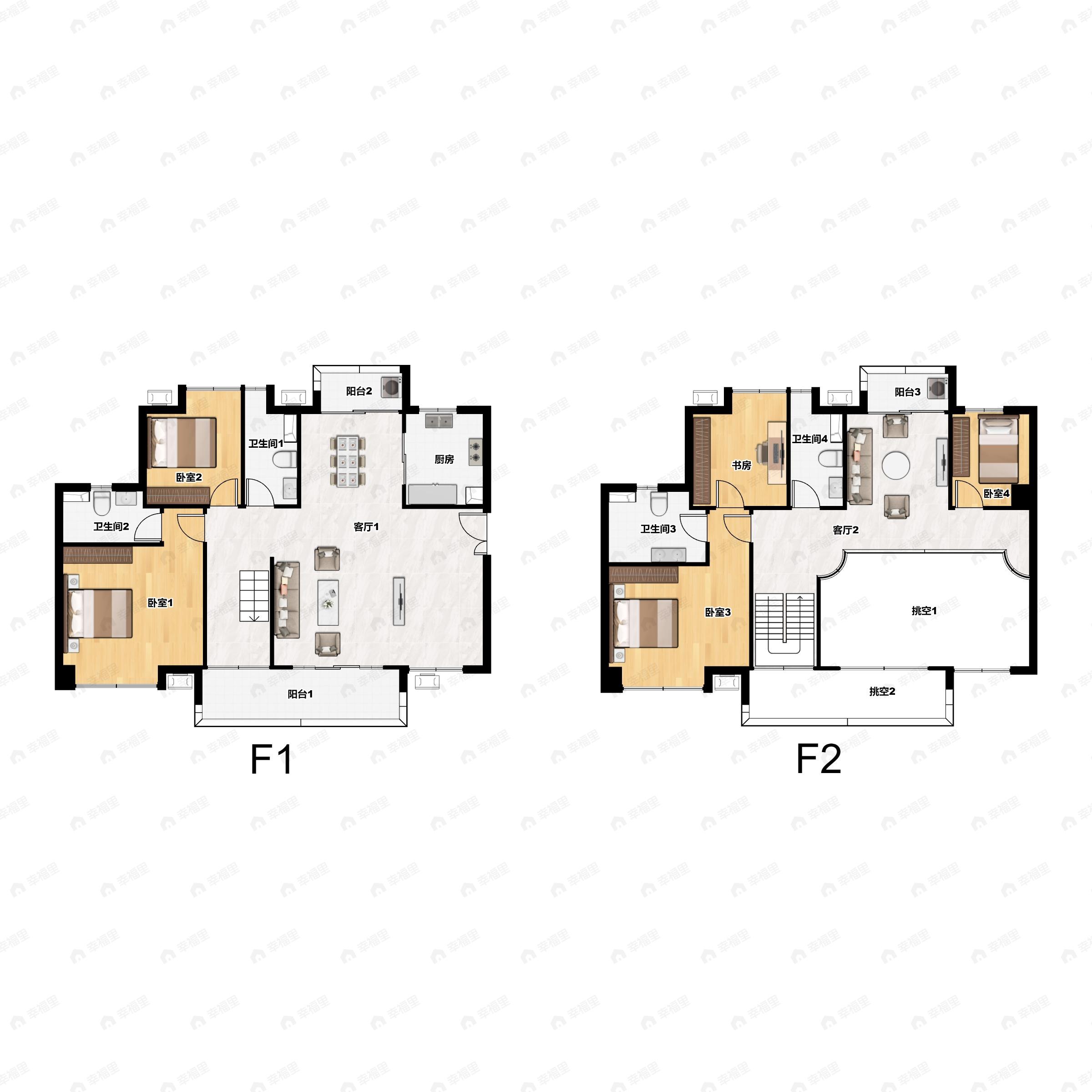 5室2厅4卫建面238平南户型图