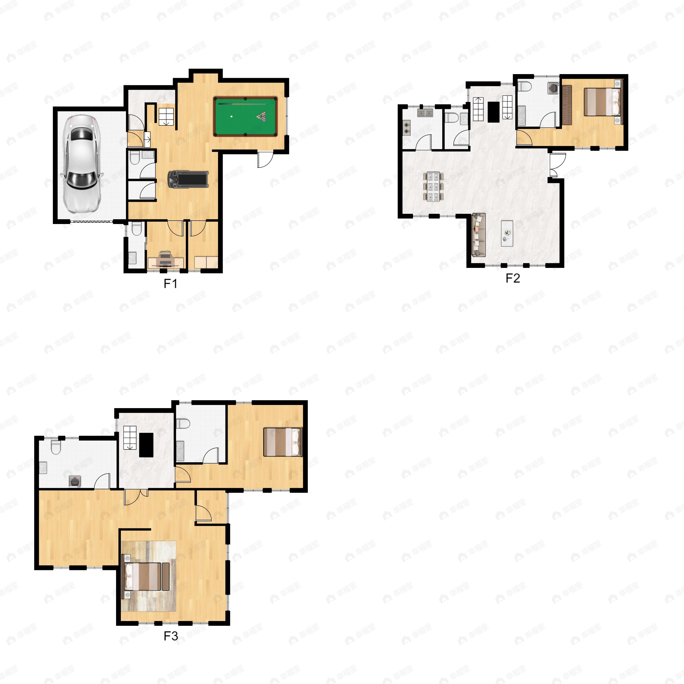 4室2厅6卫建面290平户型图