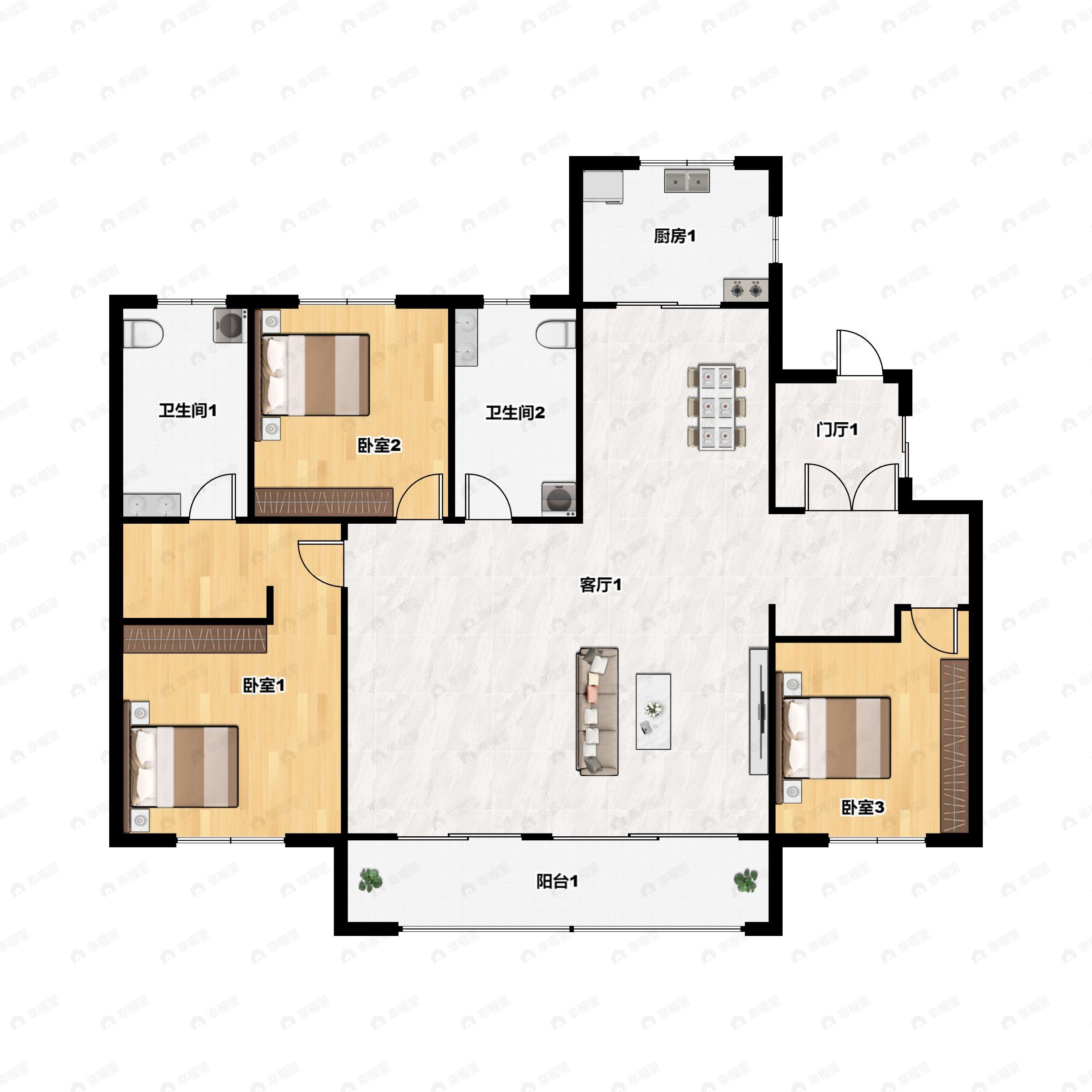 永同昌西江月3室2厅2卫户型图