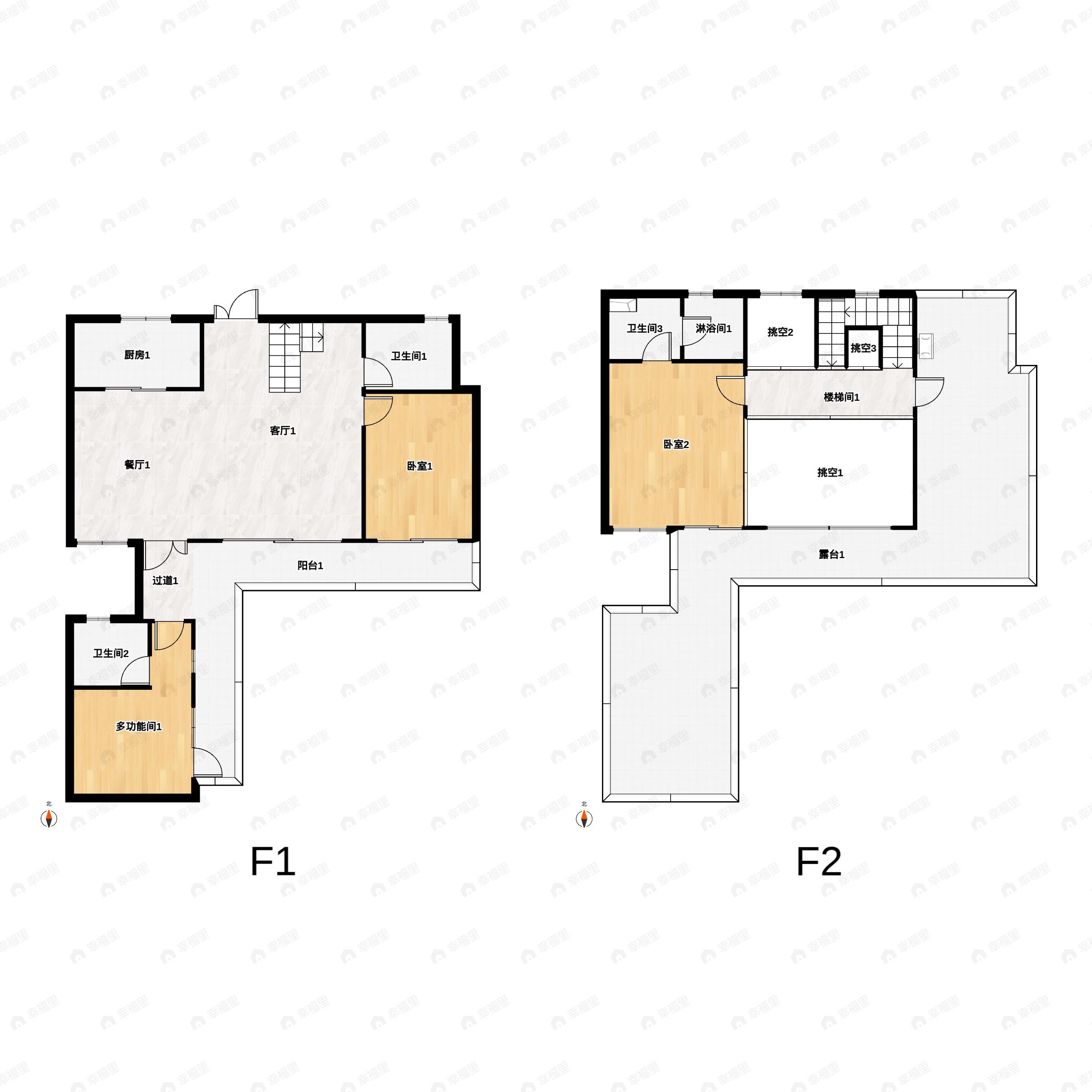 3室2厅3卫建面140平undefined户型图