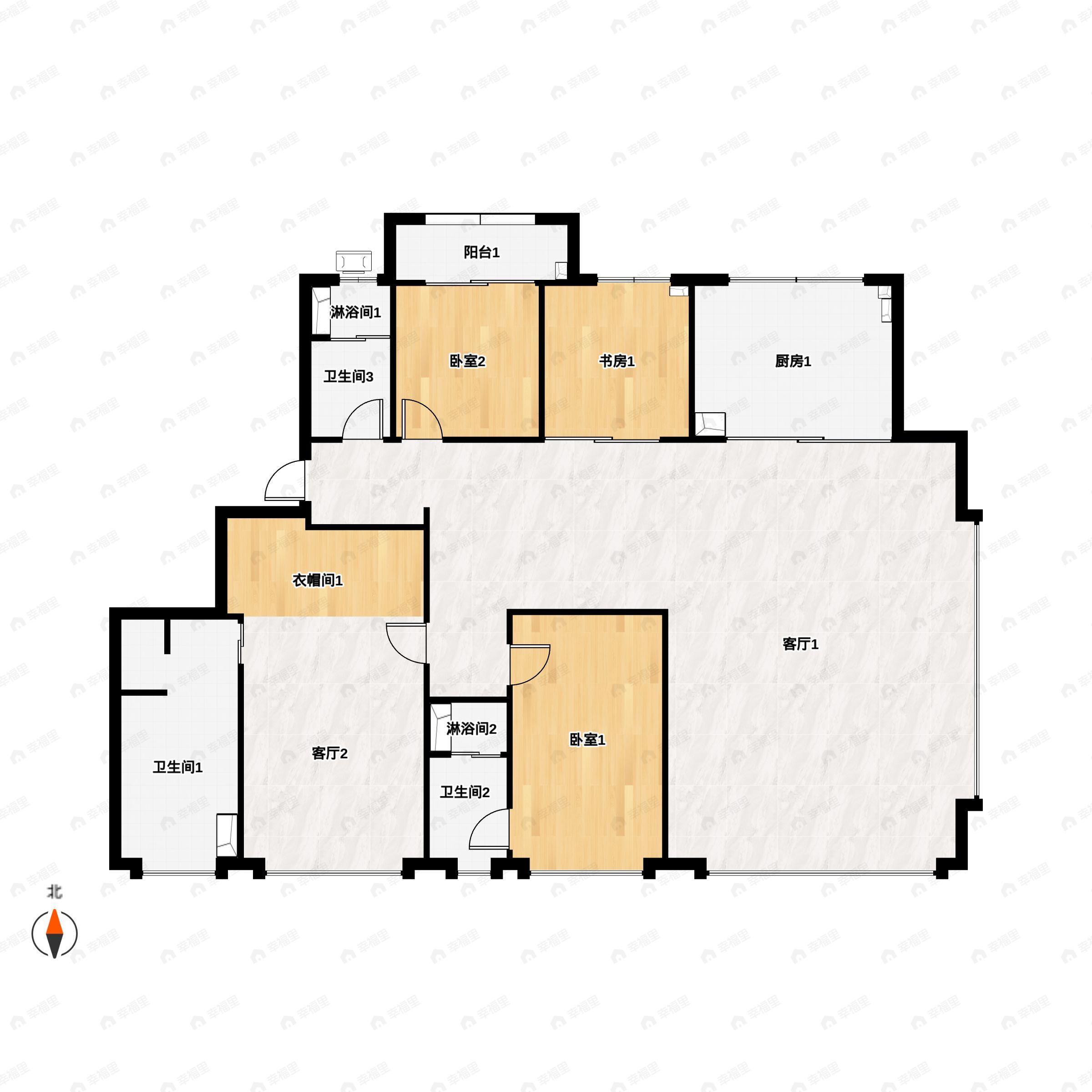 融创云潮府4室2厅3卫户型图