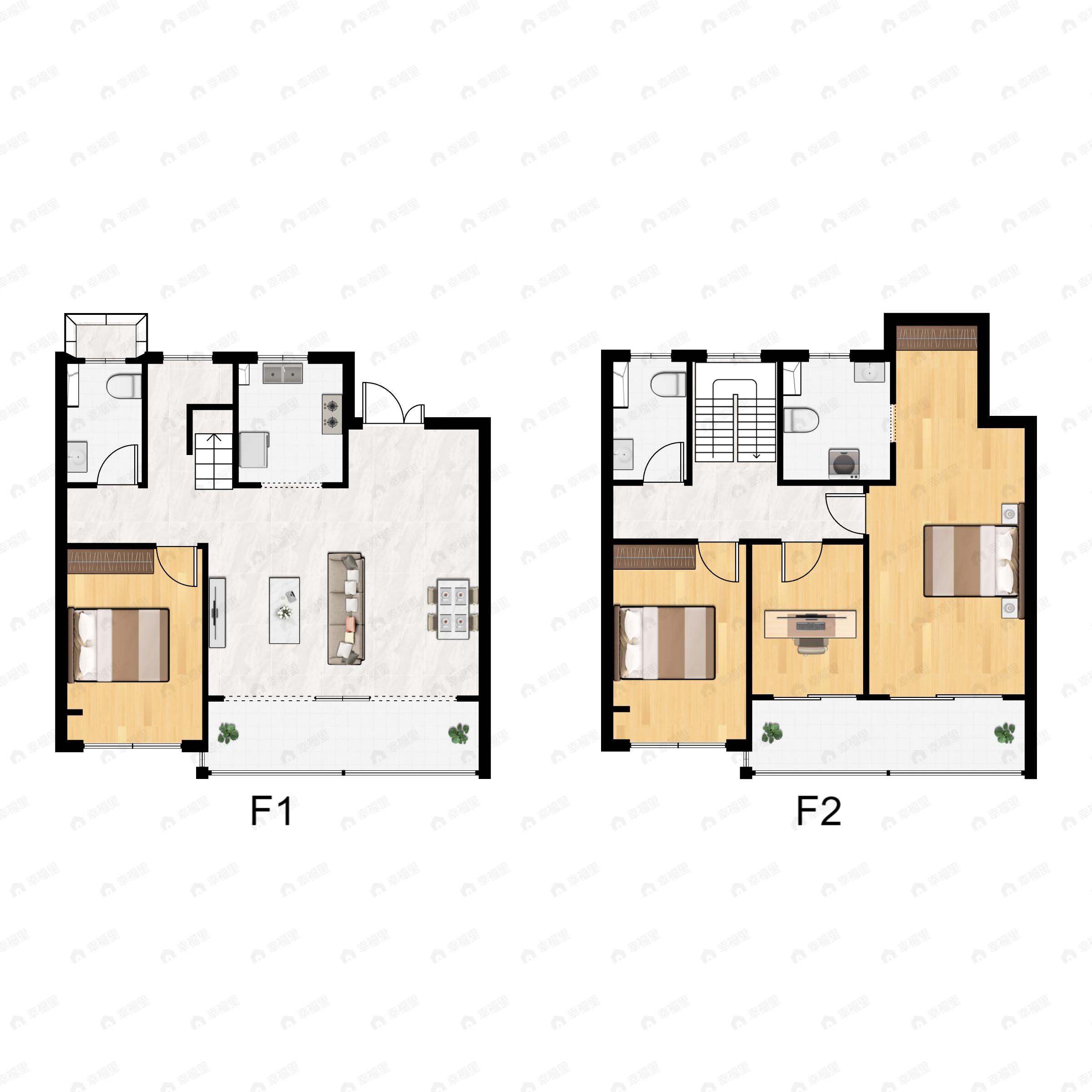 4室2厅3卫建面160平户型图