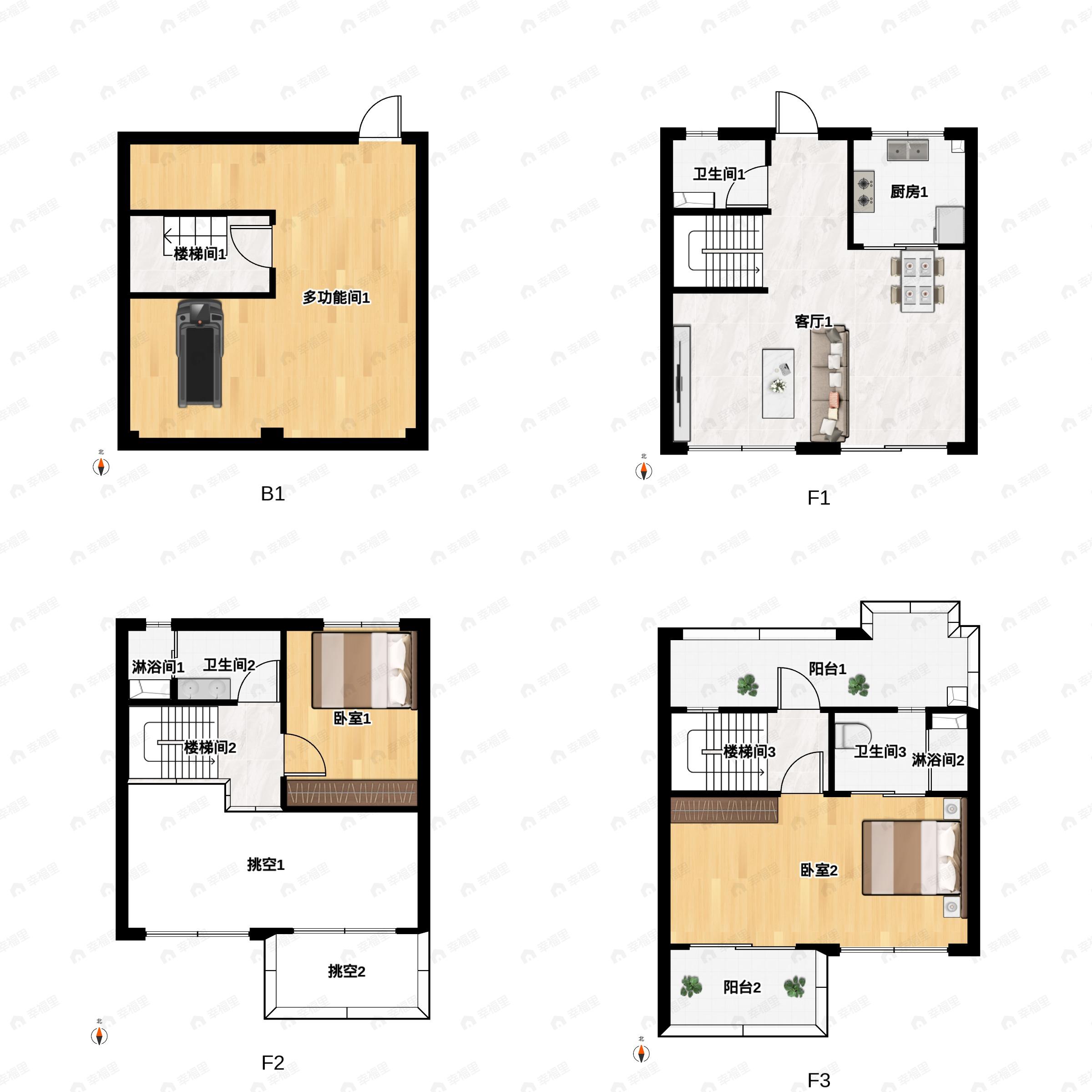 中建大椿·嘉利椿廷3室2厅3卫户型图