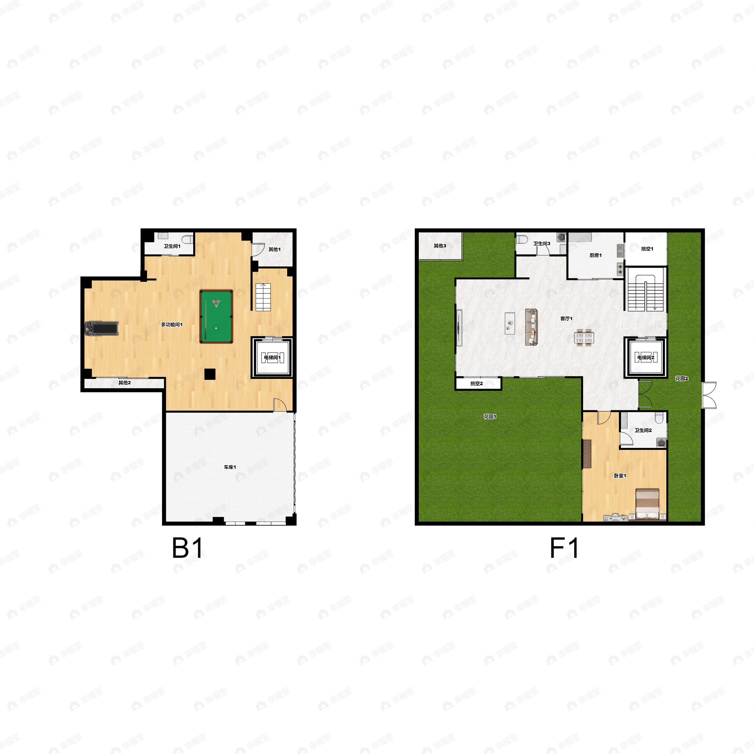 新黄浦花园名都四象府4室2厅6卫户型图