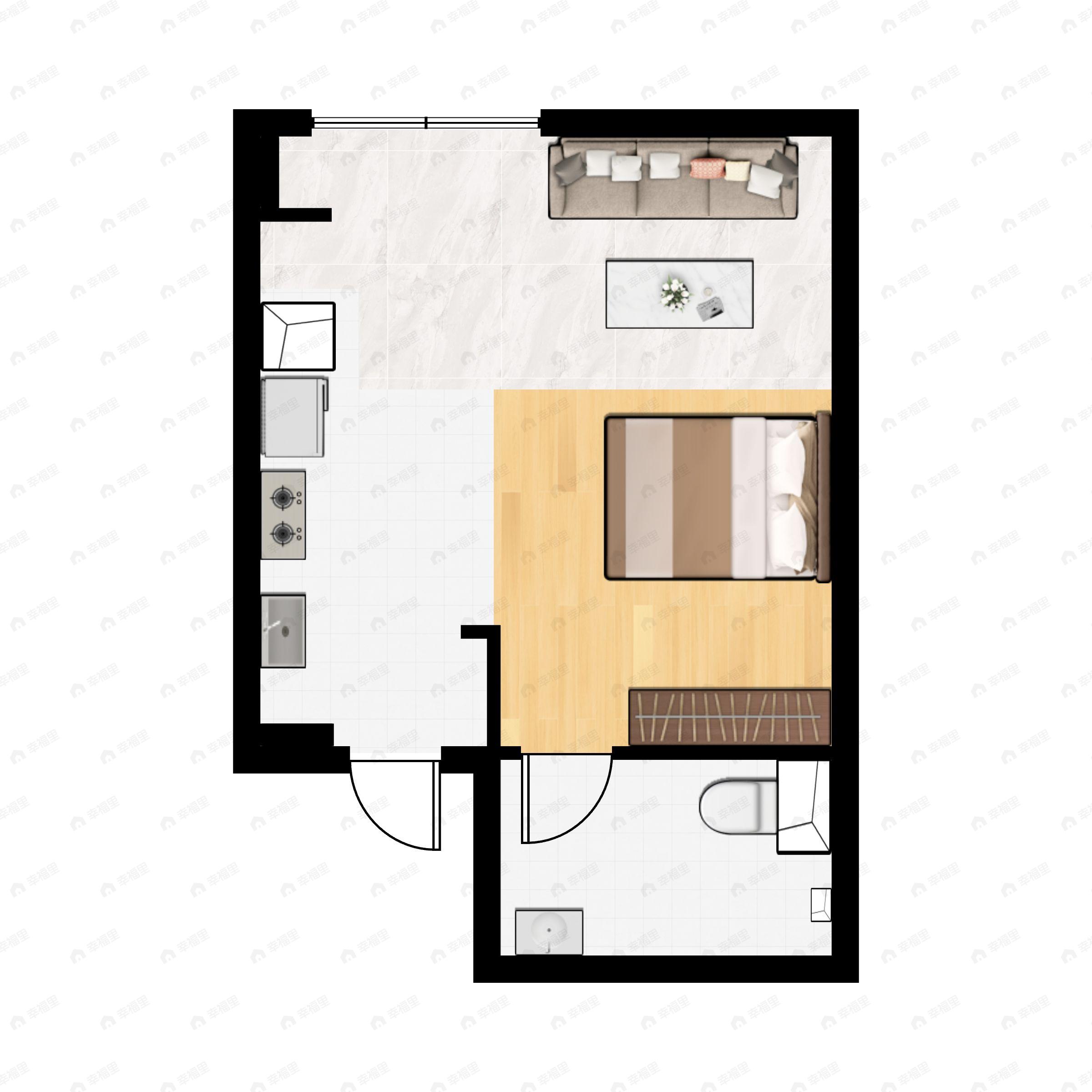 杭州新天地1室1厅1卫户型图