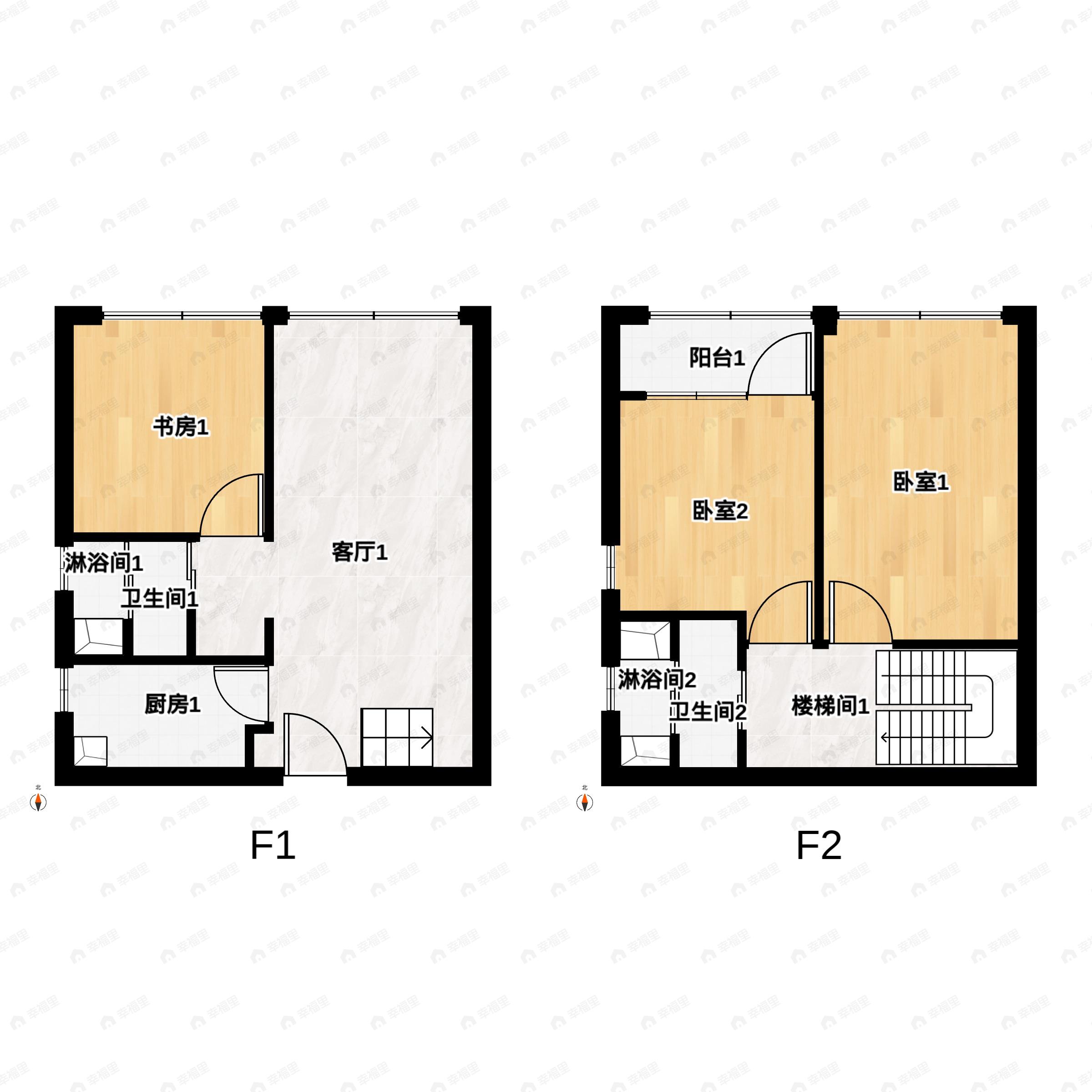 龙光玖誉城3室2厅2卫户型图