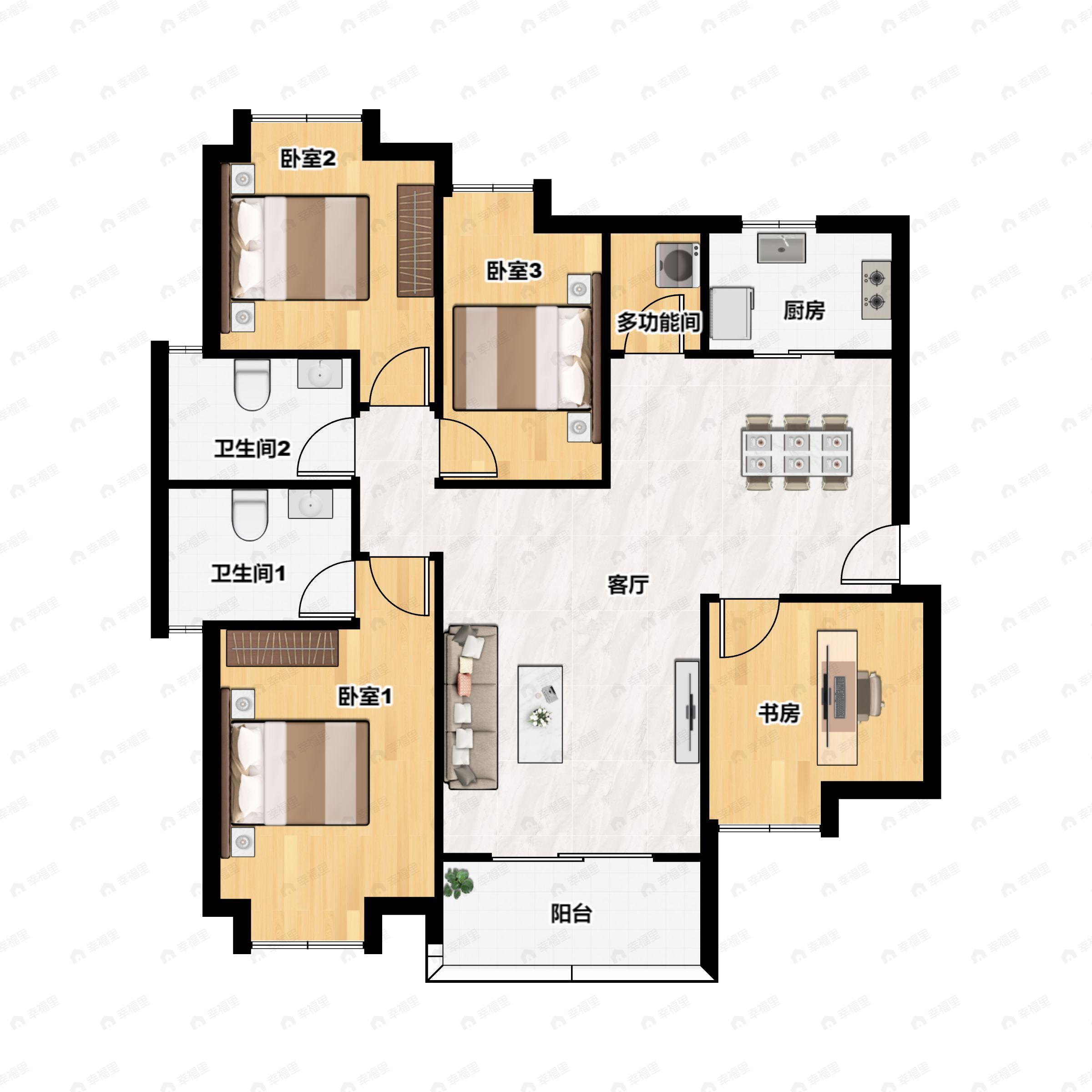 4室2厅2卫建面149平户型图