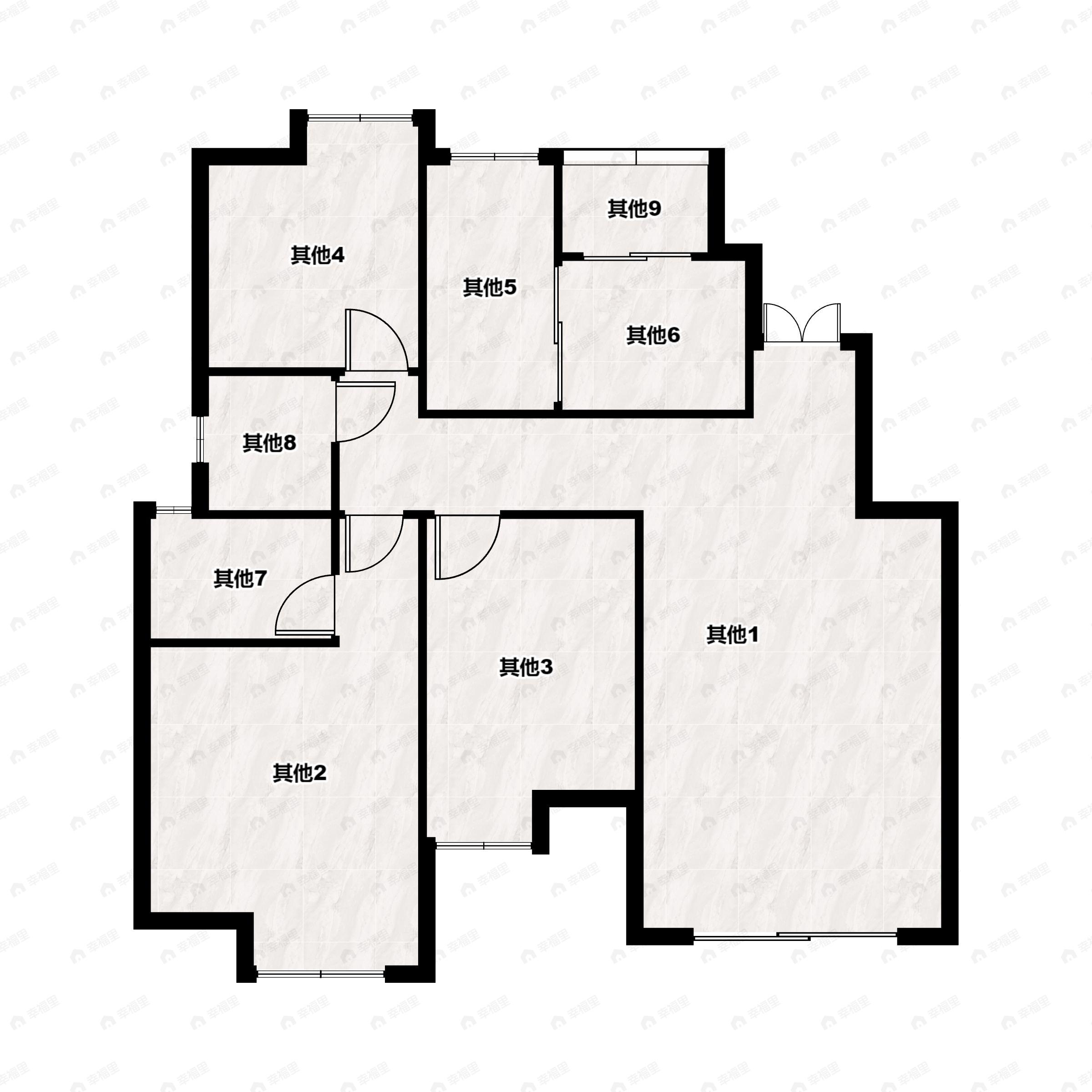3室2厅2卫建面110平南户型图