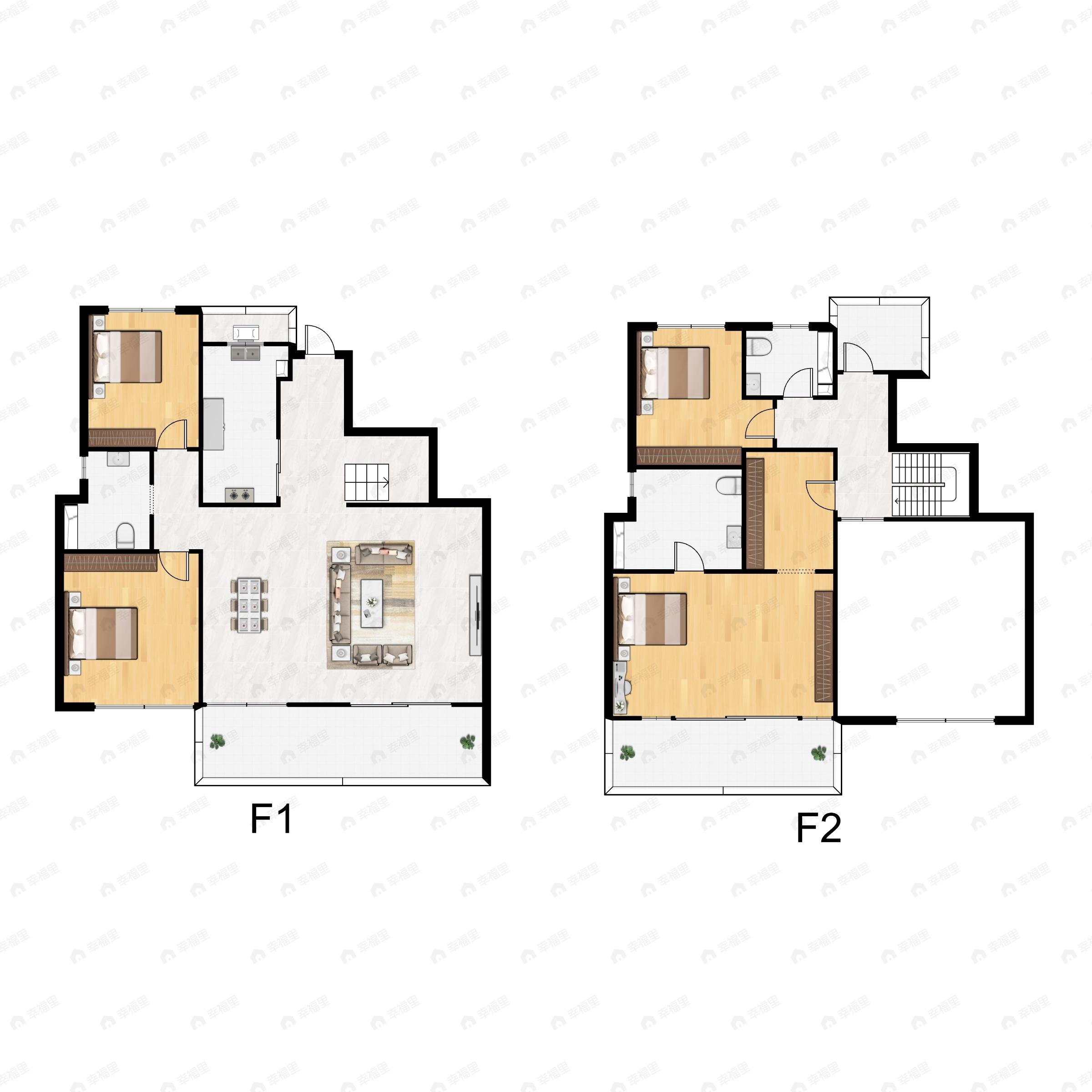 4室2厅3卫建面209平户型图