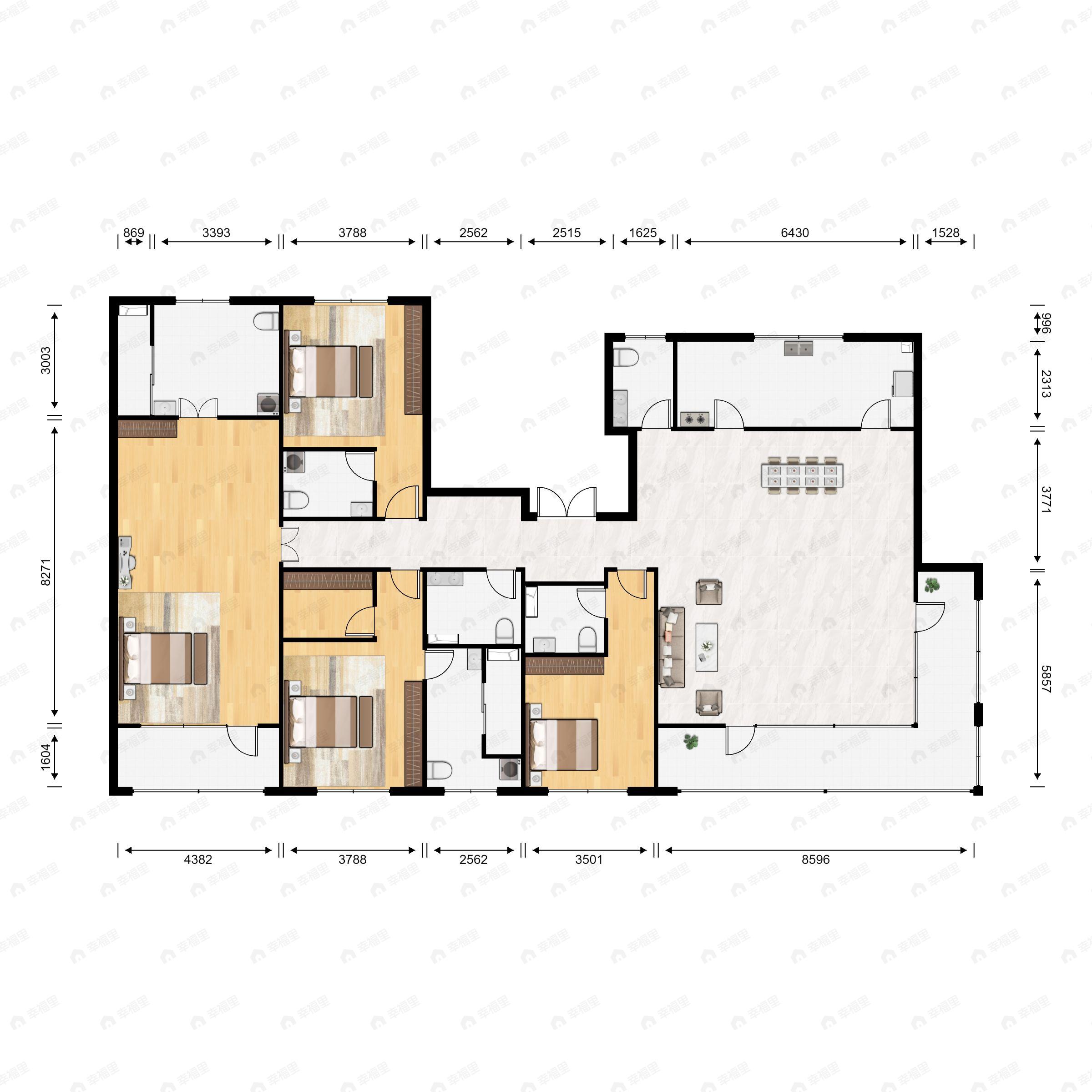 建发·南泊湾4室2厅6卫户型图