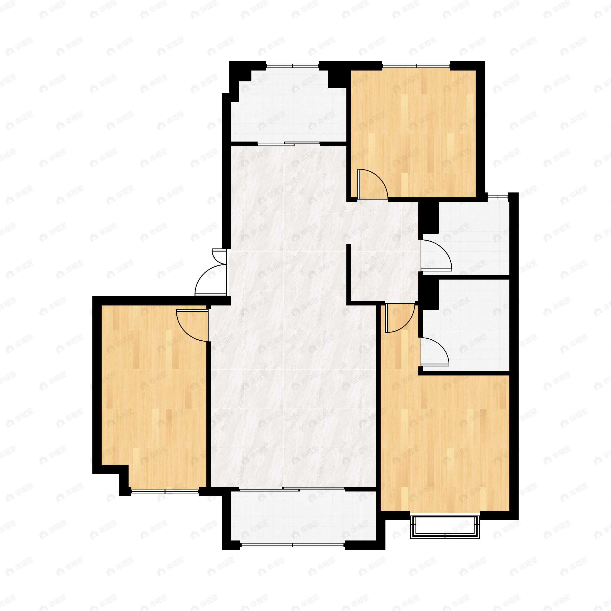 3室2厅2卫建面158平户型图